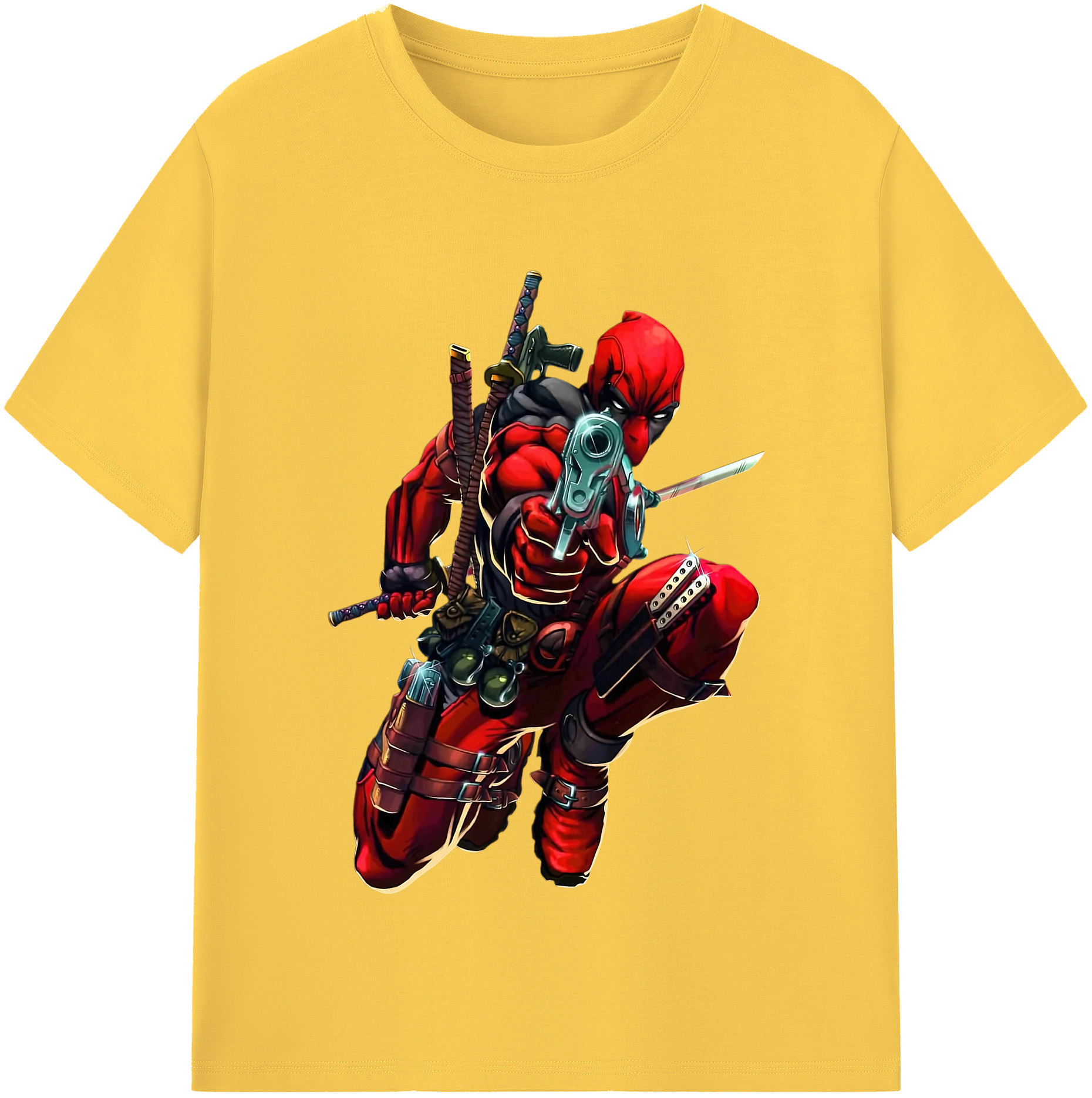 （画像用） Deadpool デッドプール 綿100％半袖Tシャツ（フロントプリント）