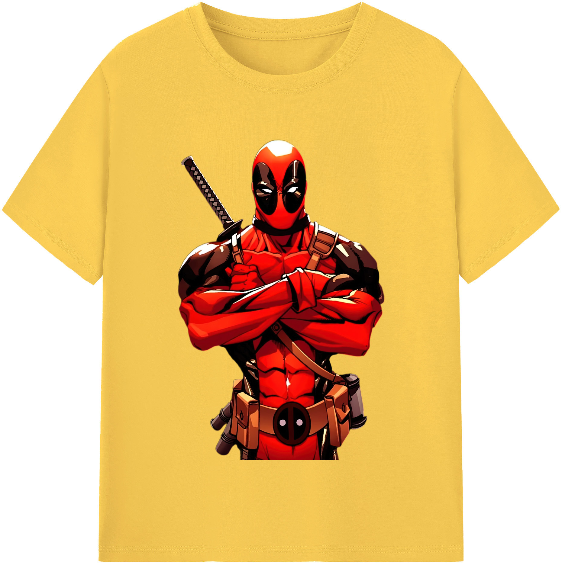 （画像用） Deadpool デッドプール 綿100％半袖Tシャツ（フロントプリント）