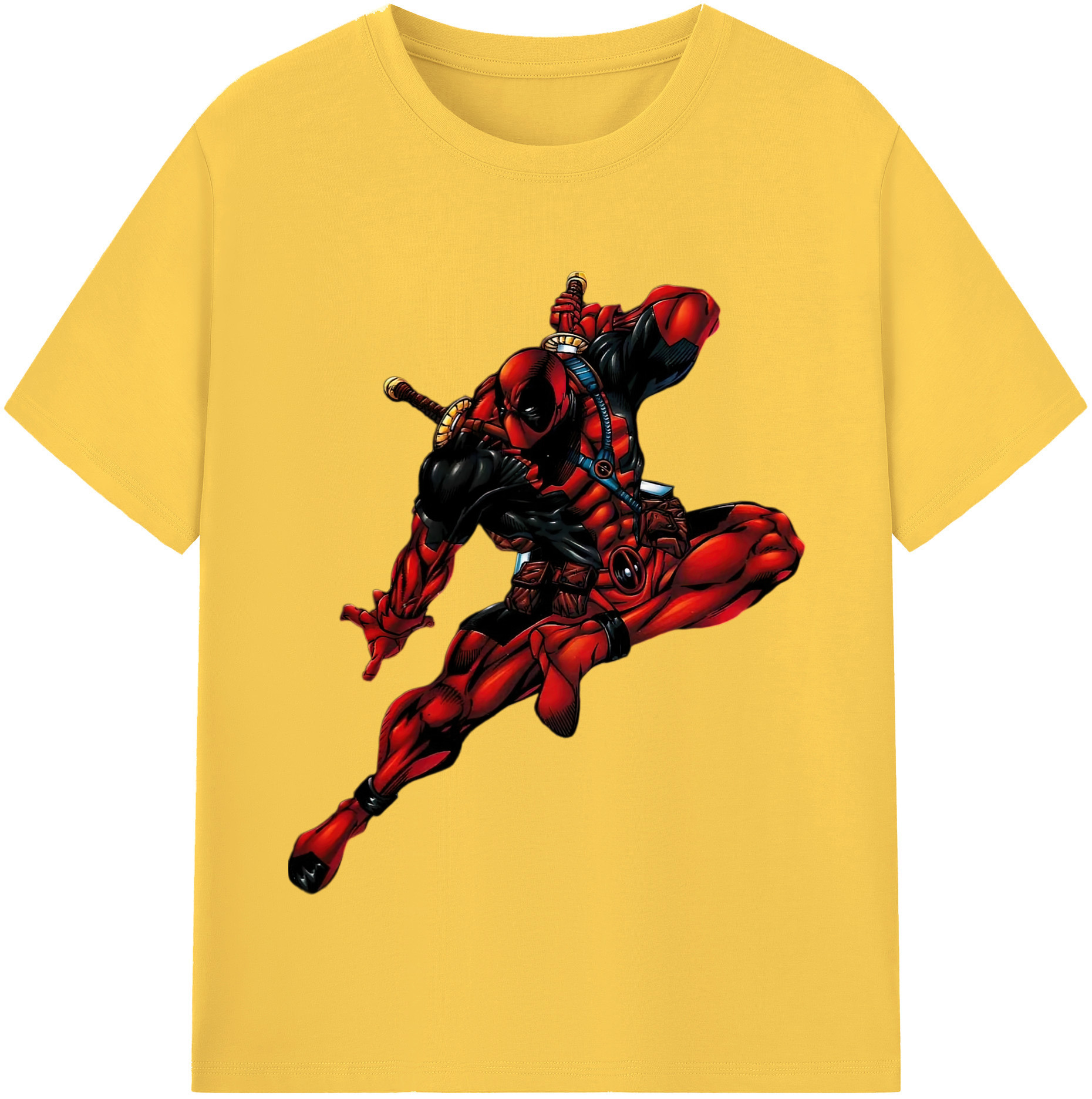 （画像用） Deadpool デッドプール 綿100％半袖Tシャツ（フロントプリント）