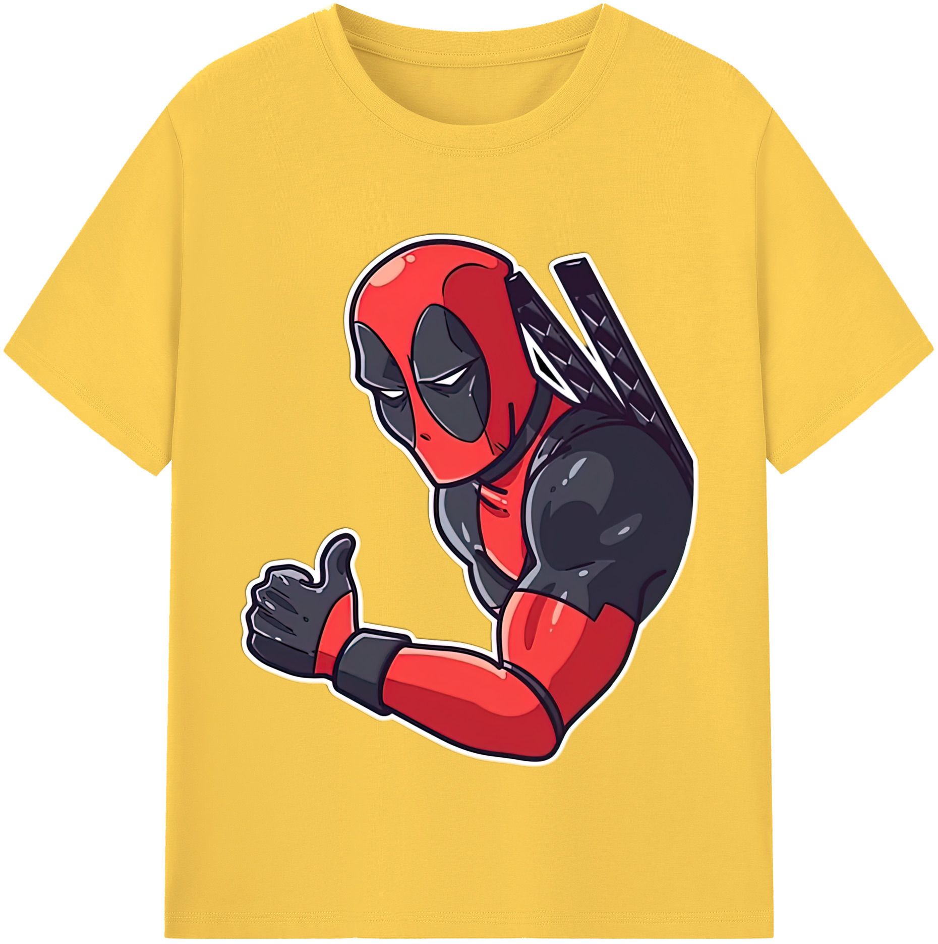 （画像用） Deadpool デッドプール 綿100％半袖Tシャツ（フロントプリント）