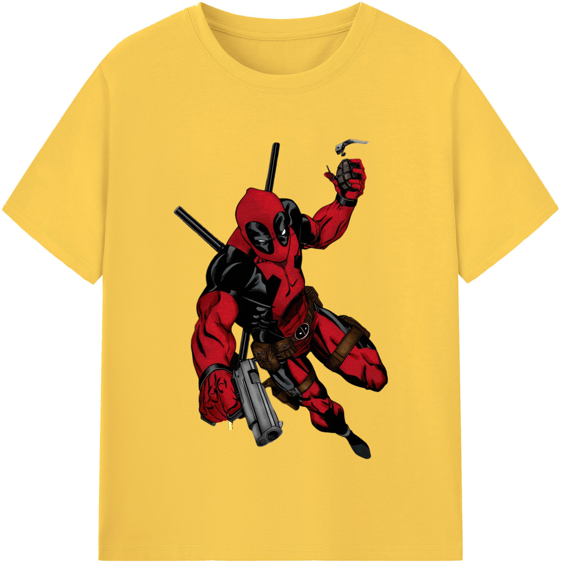 （画像用） Deadpool デッドプール 綿100％半袖Tシャツ（フロントプリント）