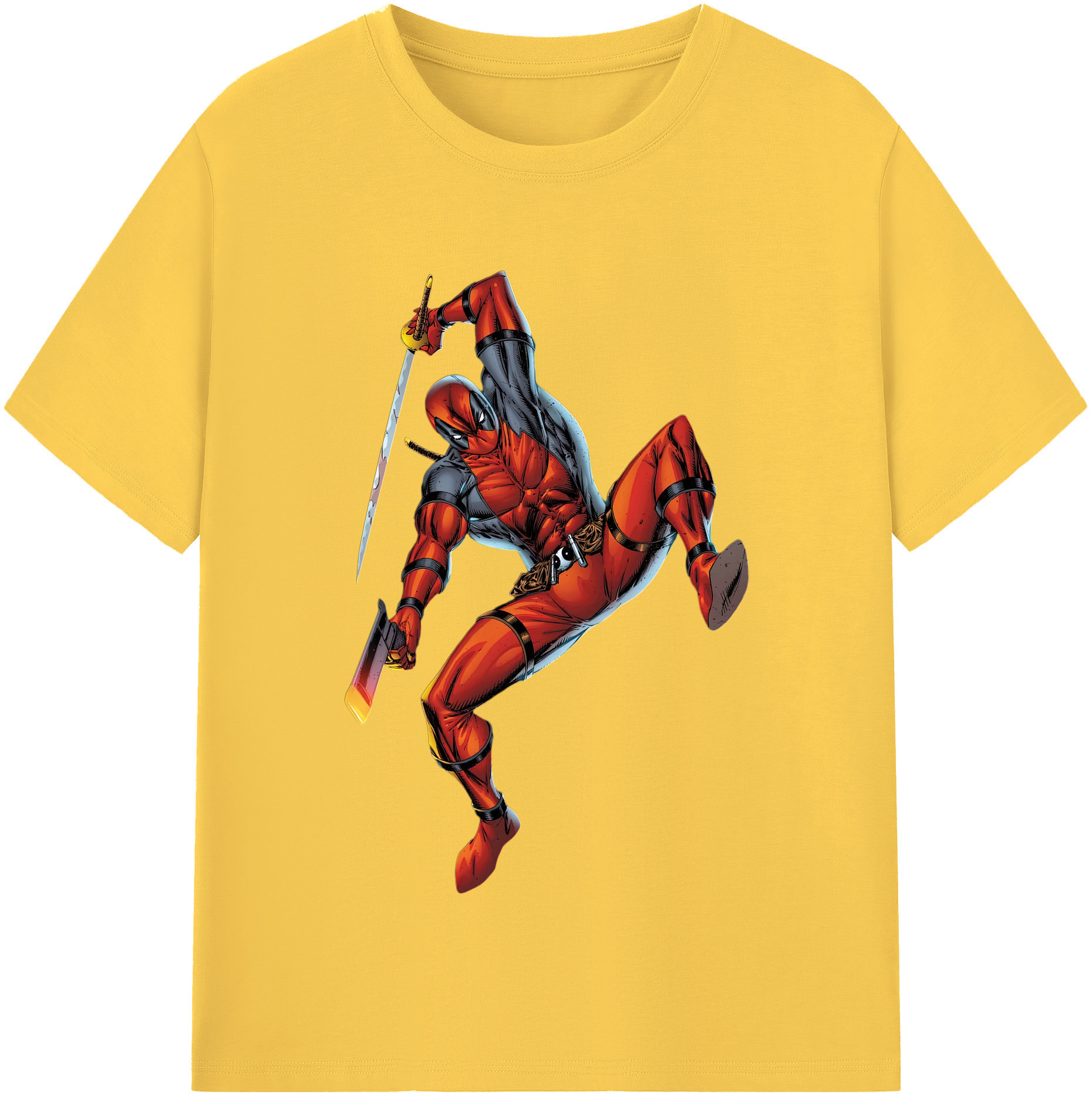（画像用） Deadpool デッドプール 綿100％半袖Tシャツ（フロントプリント）