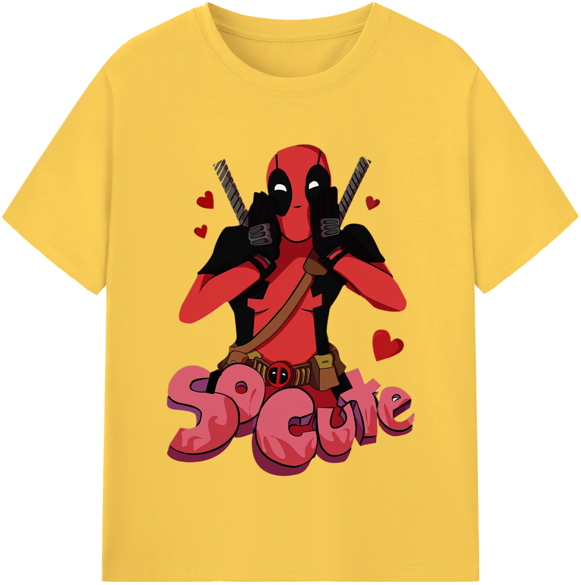 （画像用） Deadpool デッドプール 綿100％半袖Tシャツ（フロントプリント）