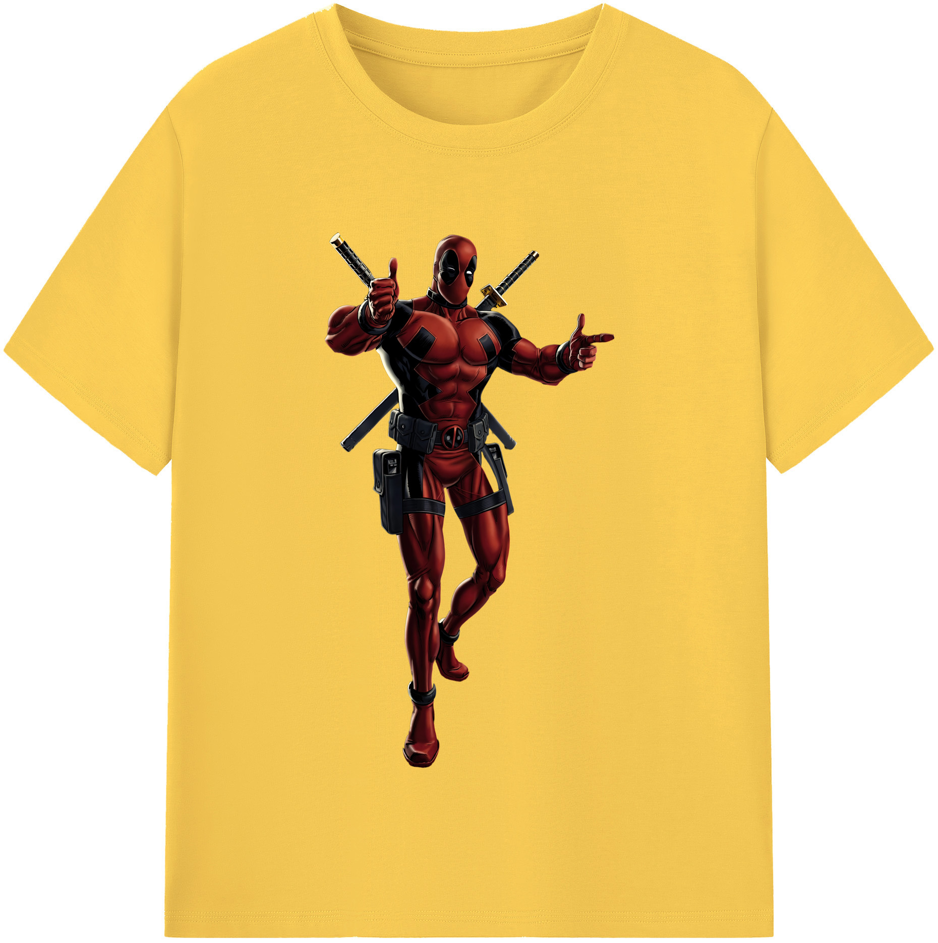 （画像用） Deadpool デッドプール 綿100％半袖Tシャツ（フロントプリント）