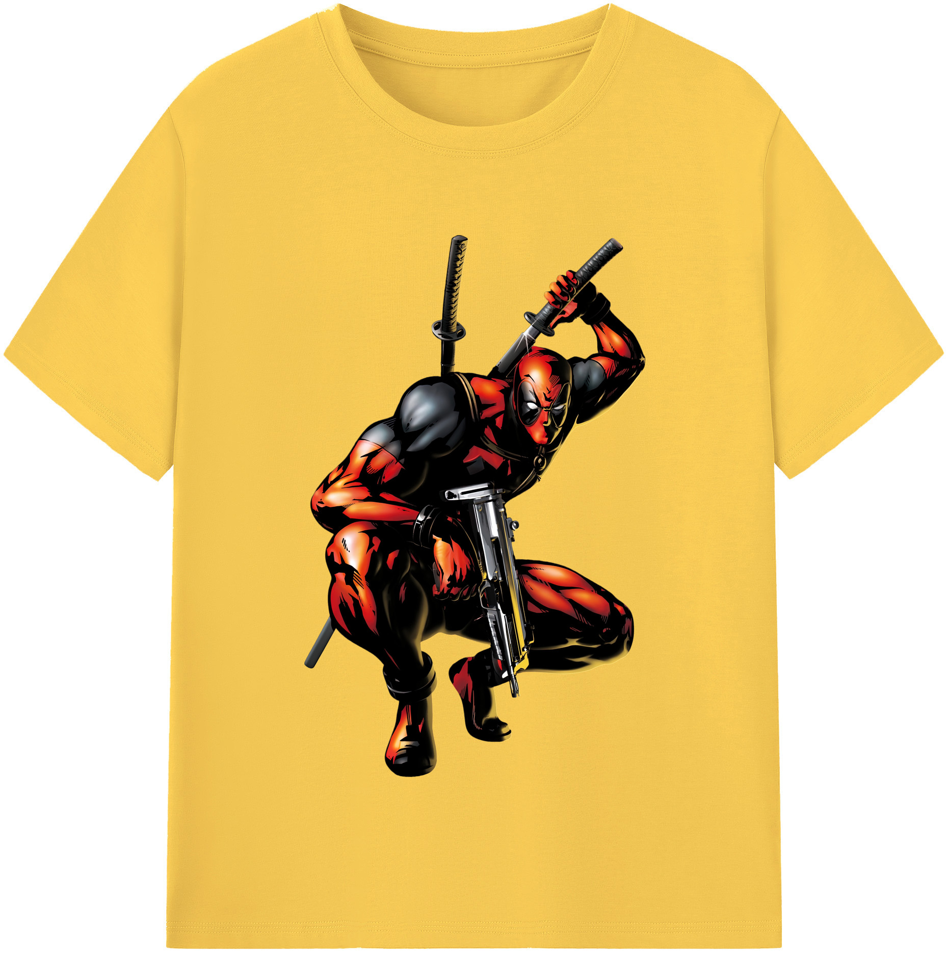 （画像用） Deadpool デッドプール 綿100％半袖Tシャツ（フロントプリント）