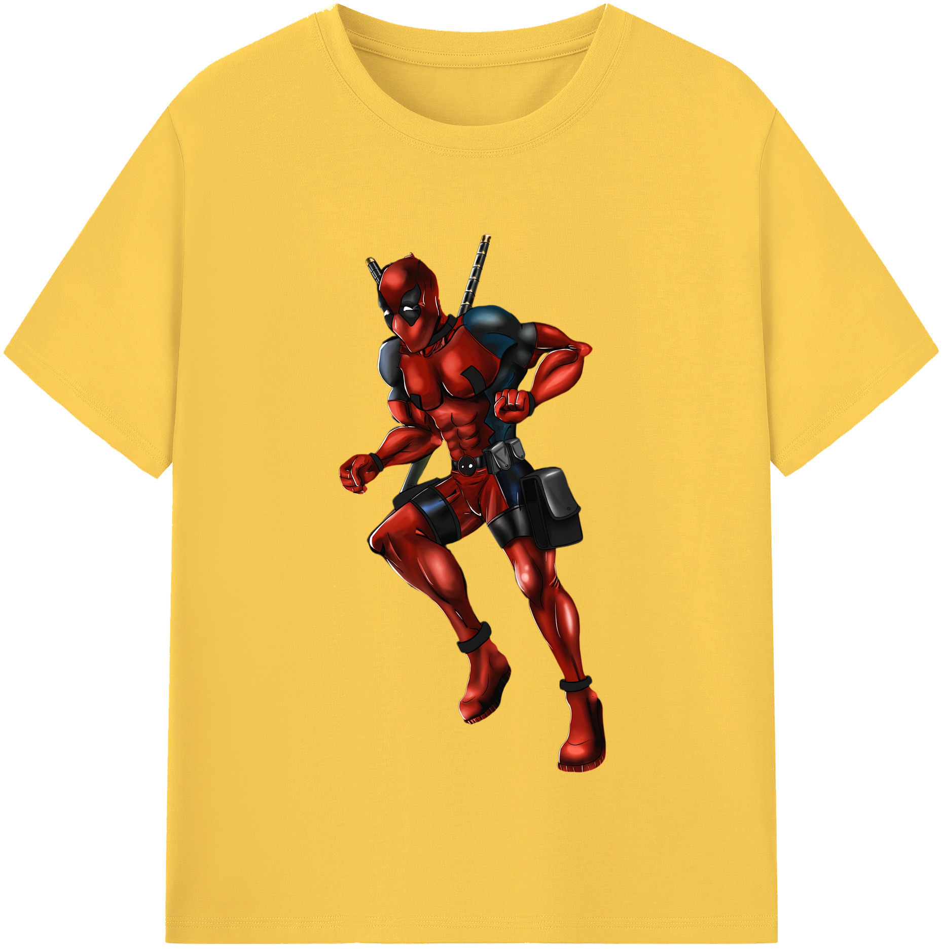 （画像用） Deadpool デッドプール 綿100％半袖Tシャツ（フロントプリント）