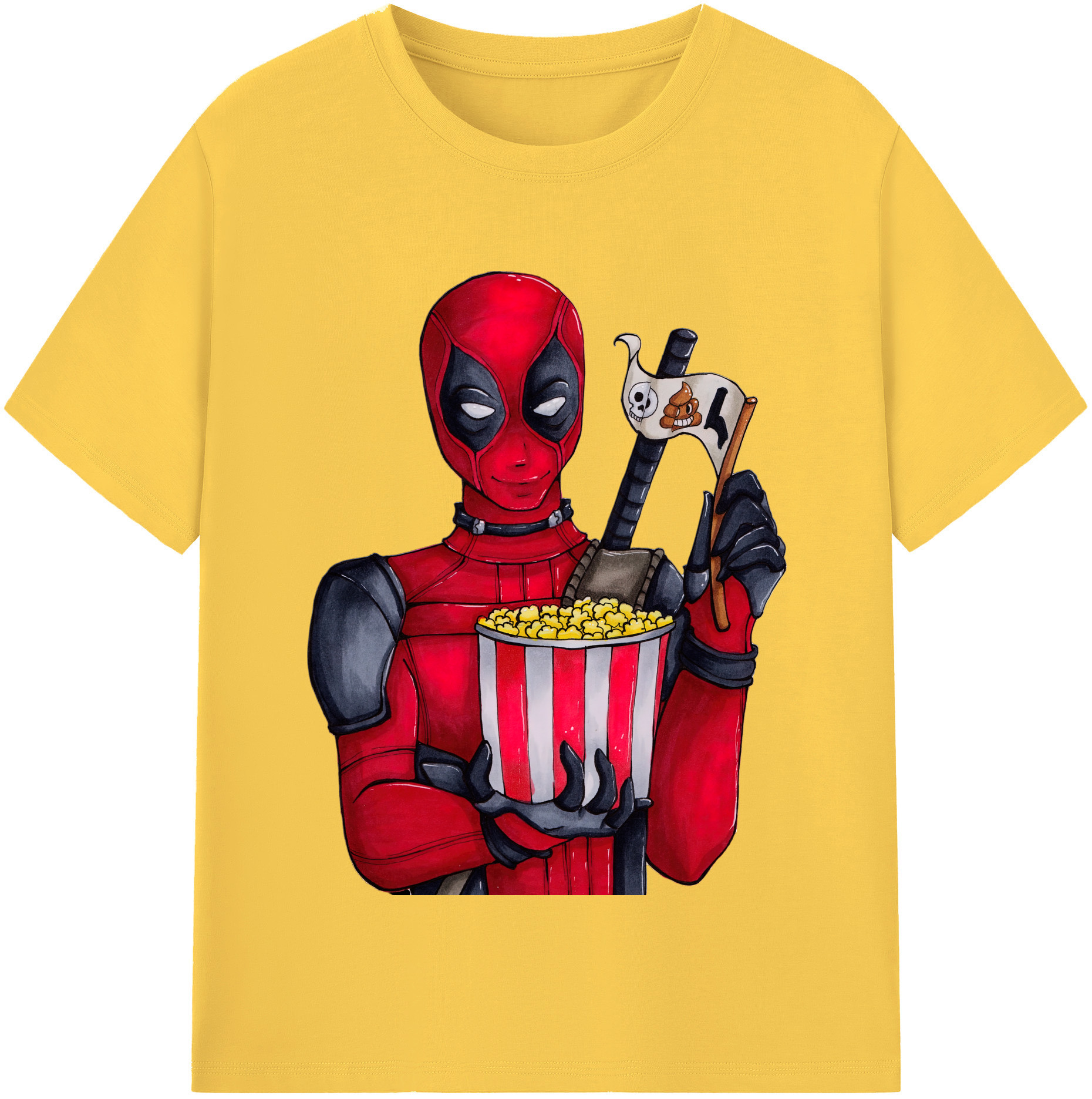 （画像用） Deadpool デッドプール 綿100％半袖Tシャツ（フロントプリント）