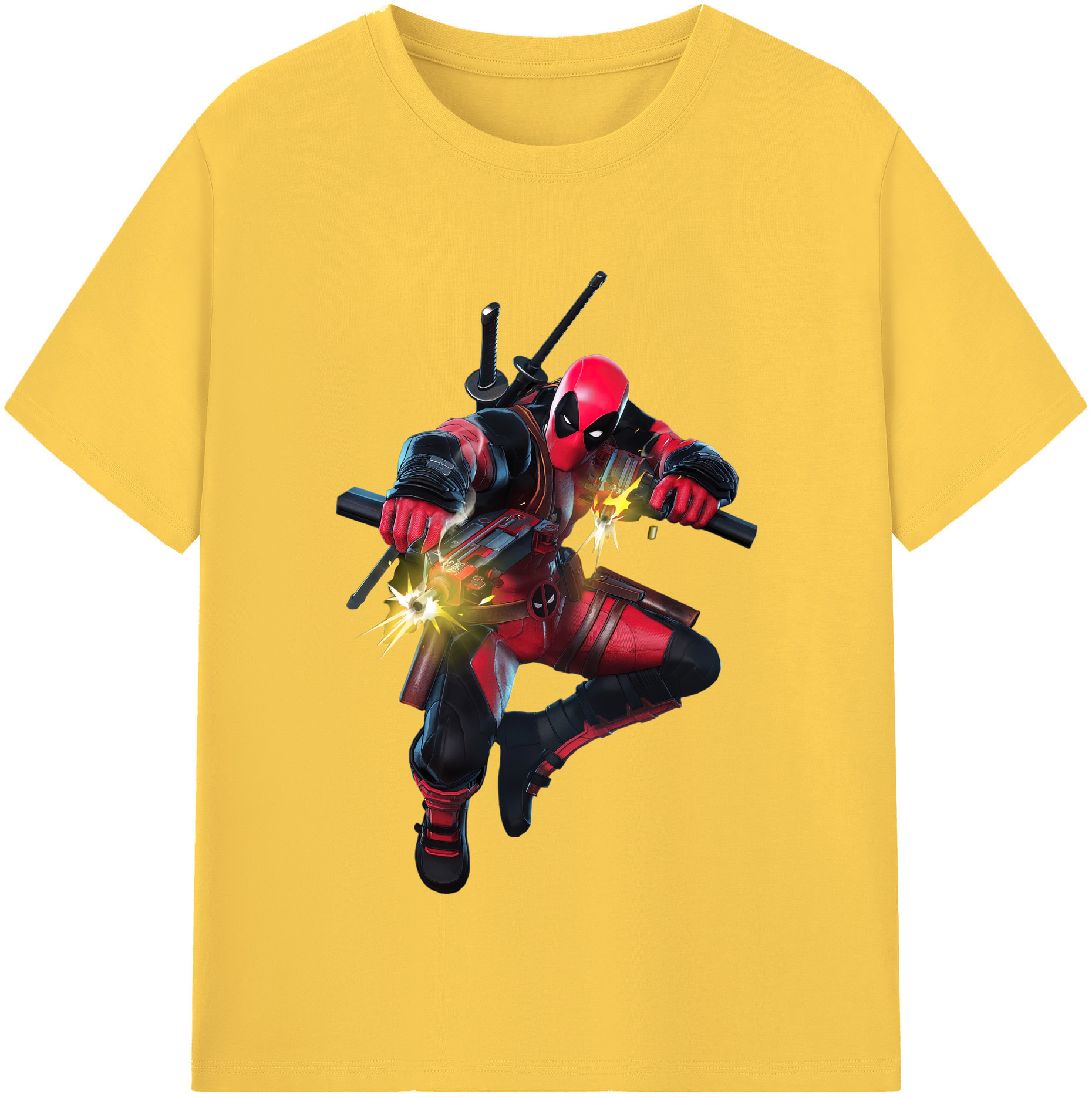 （画像用） Deadpool デッドプール 綿100％半袖Tシャツ（フロントプリント）