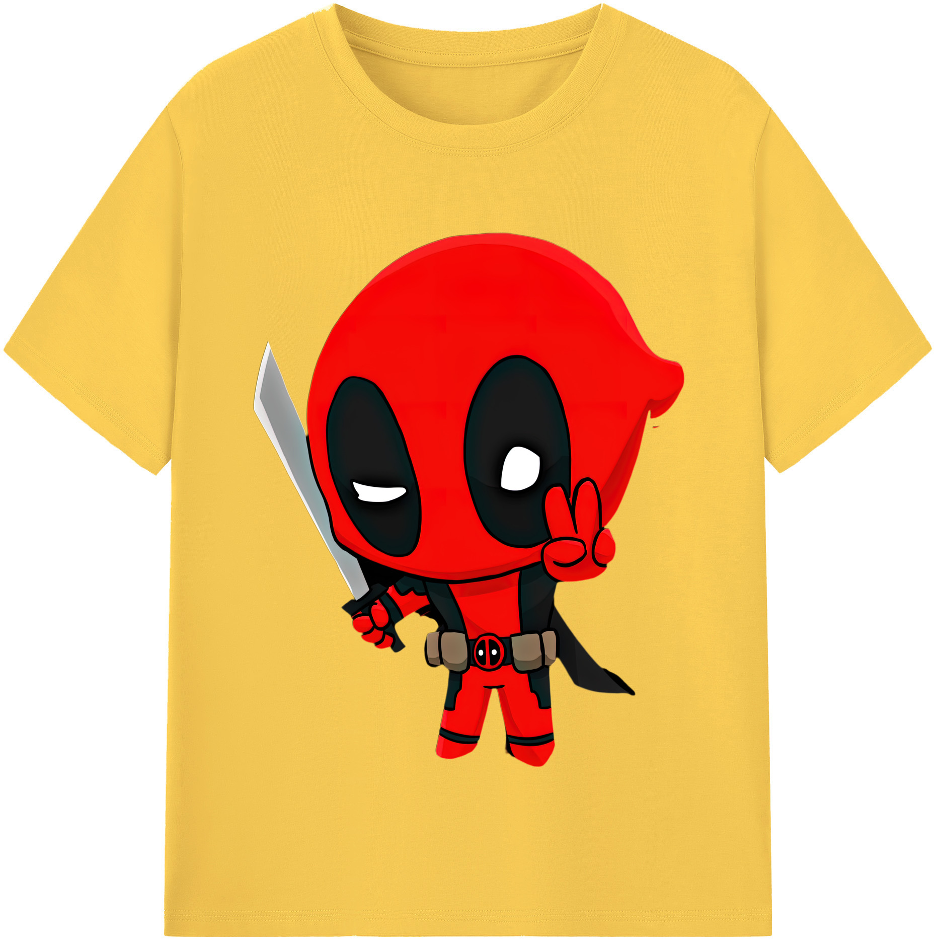 （画像用） Deadpool デッドプール 綿100％半袖Tシャツ（フロントプリント）