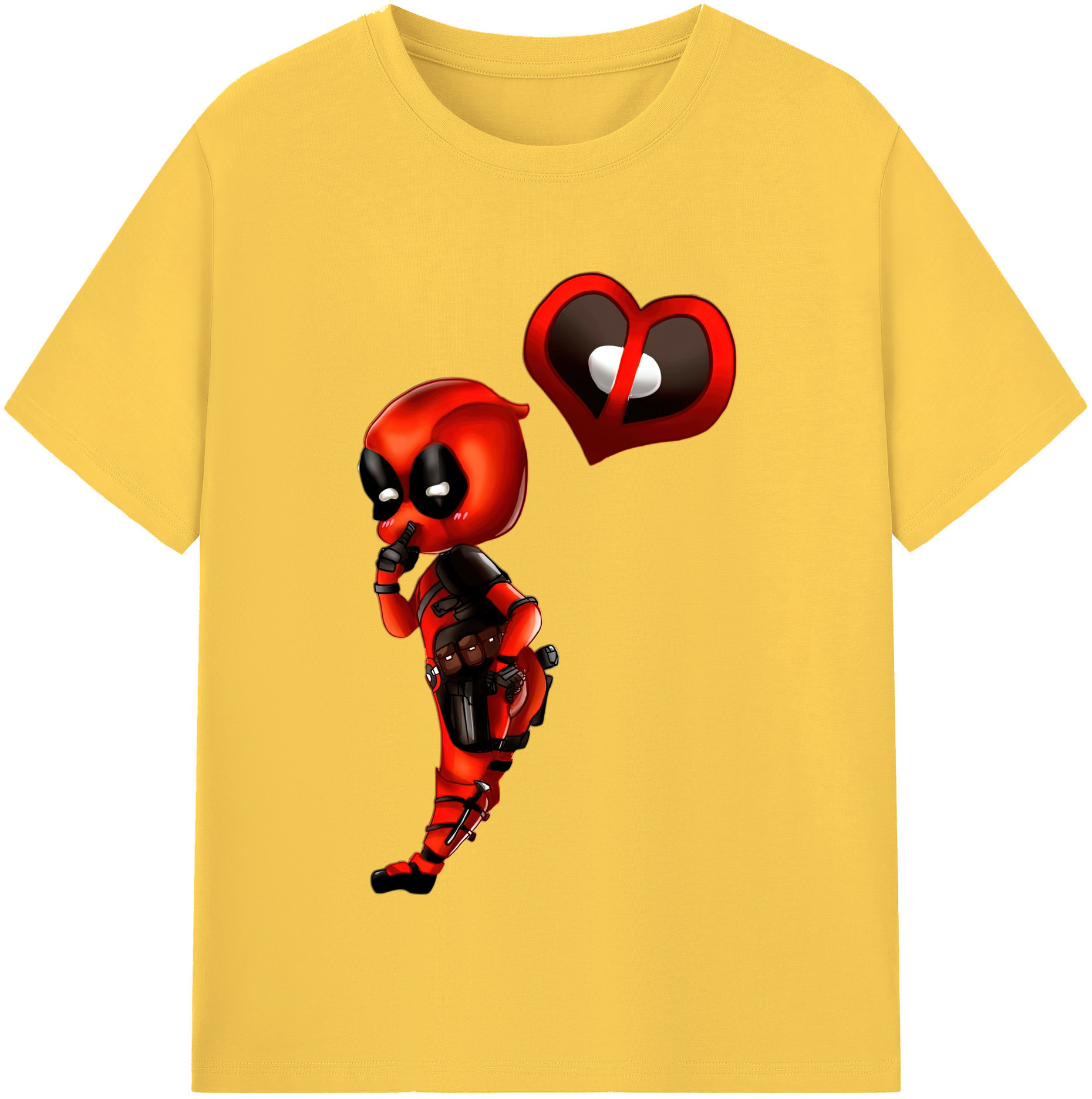 （画像用） Deadpool デッドプール 綿100％半袖Tシャツ（フロントプリント）