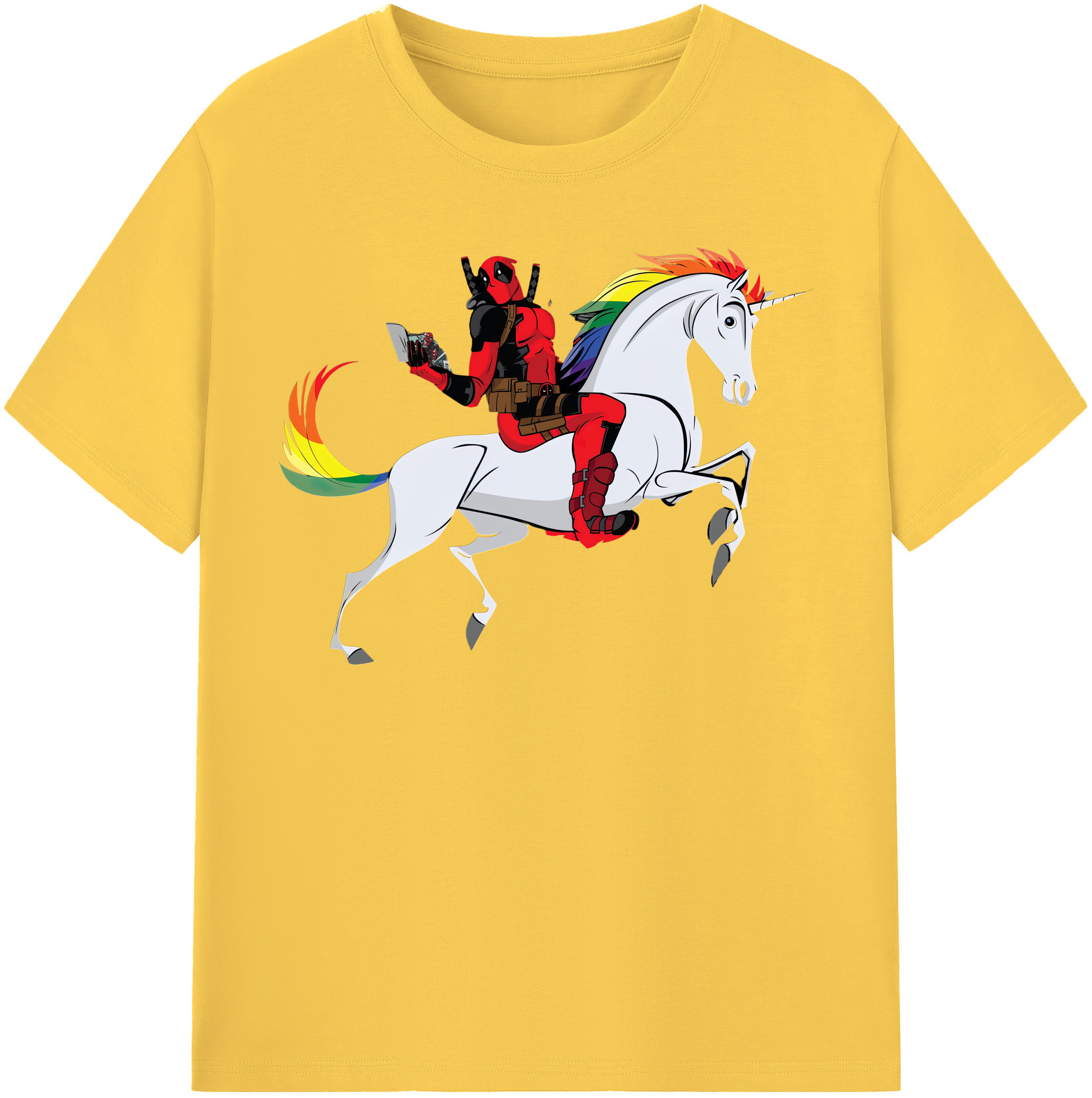 （画像用） Deadpool デッドプール 綿100％半袖Tシャツ（フロントプリント）