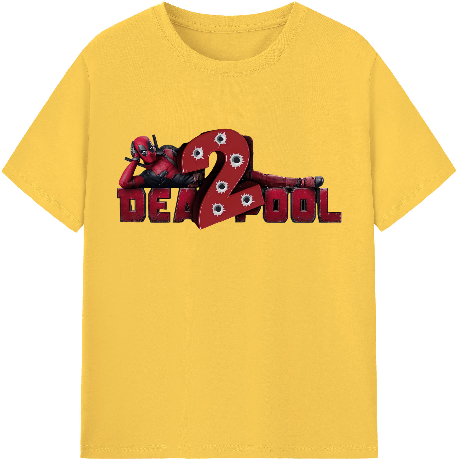 （画像用） Deadpool デッドプール 綿100％半袖Tシャツ（フロントプリント）