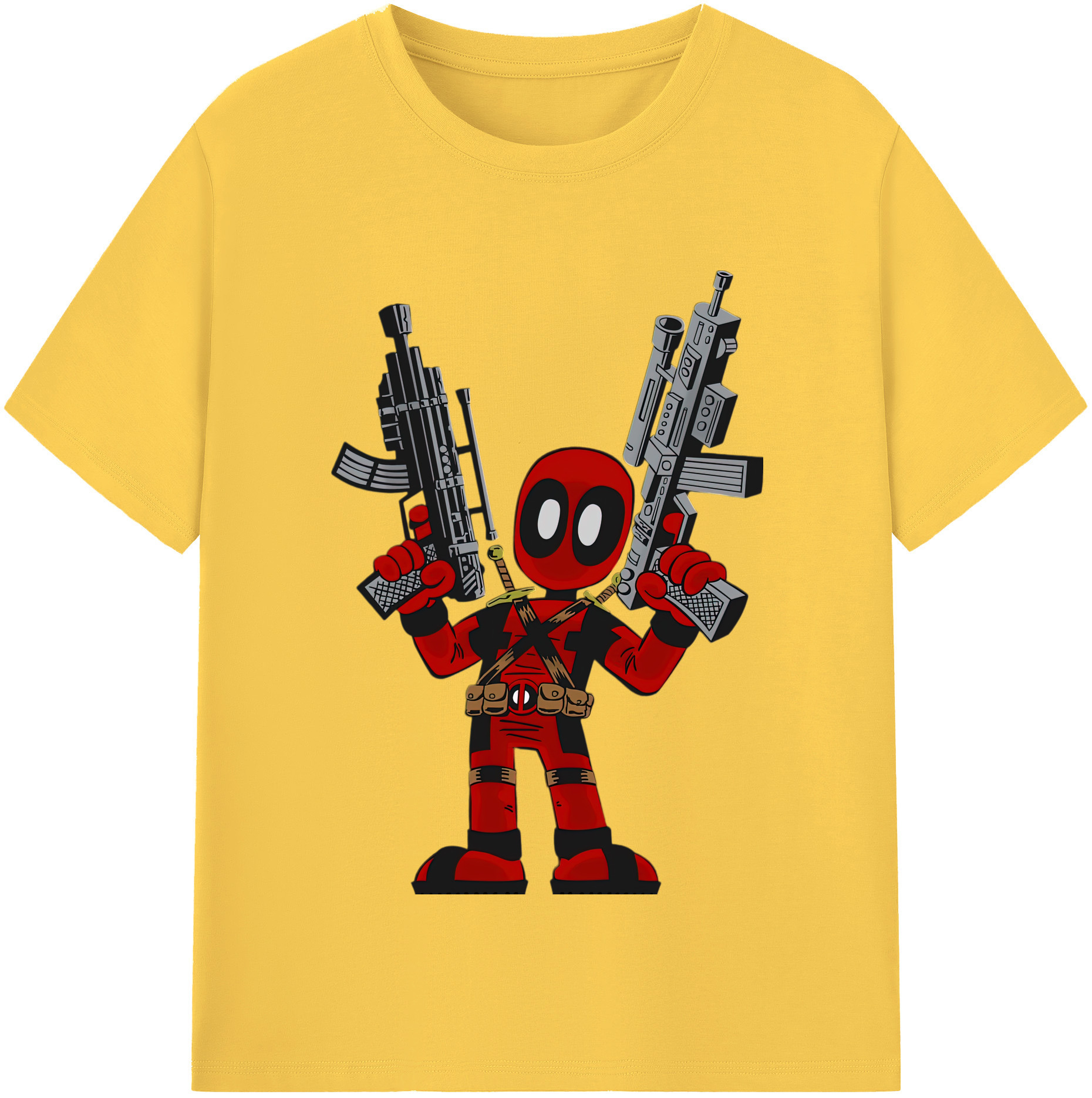 （画像用） Deadpool デッドプール 綿100％半袖Tシャツ（フロントプリント）
