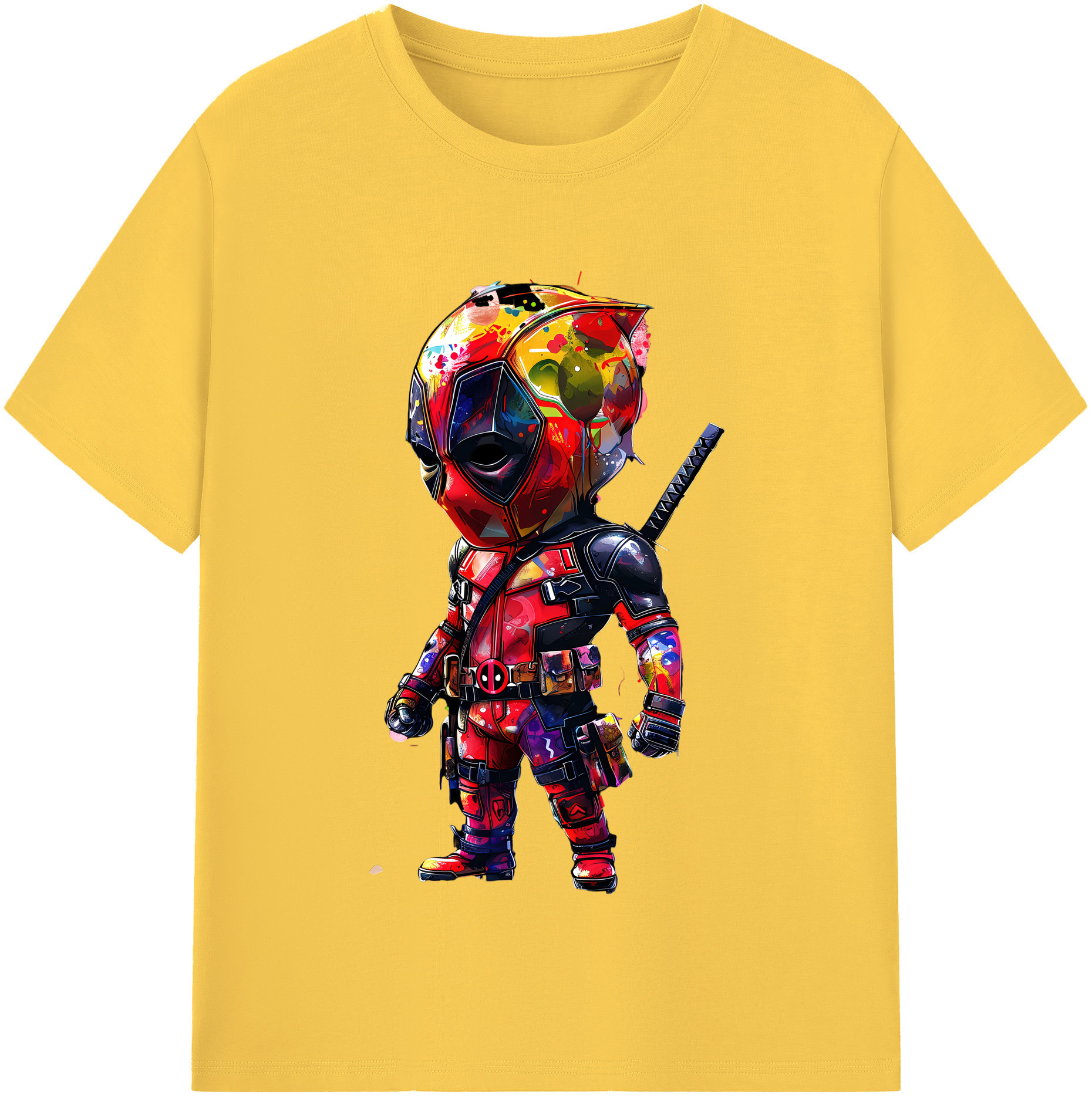 （画像用） Deadpool デッドプール 綿100％半袖Tシャツ（フロントプリント）