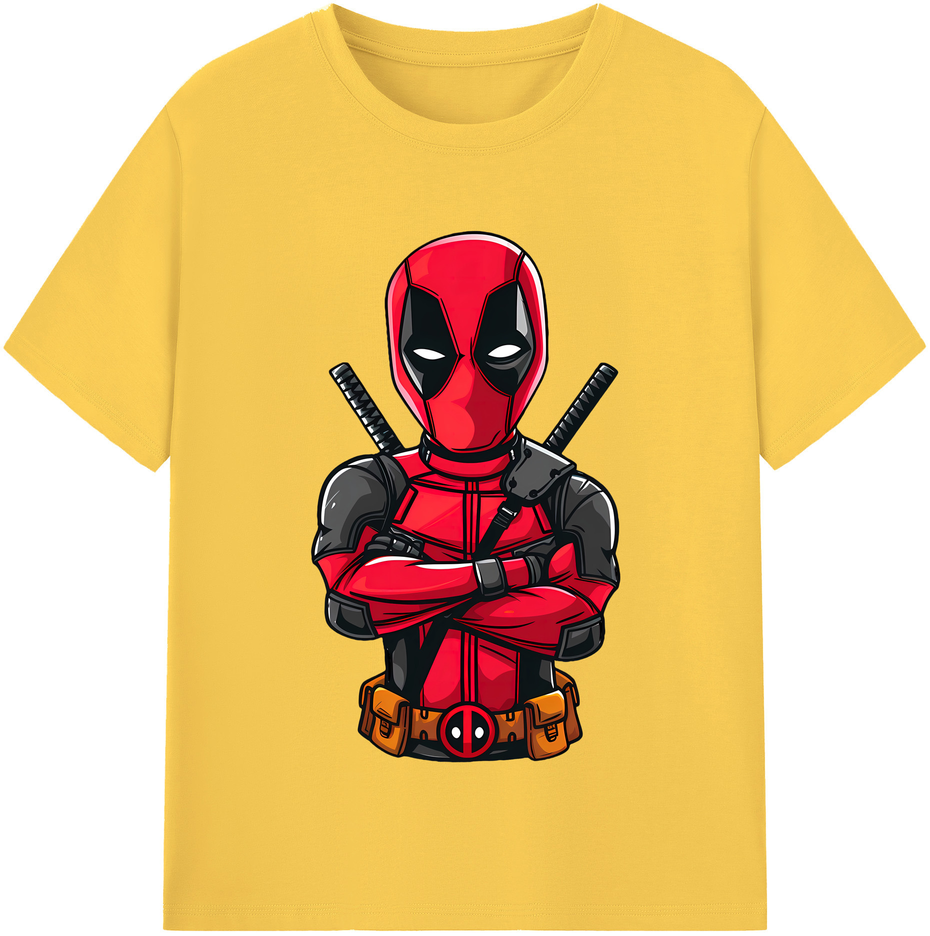 （画像用） Deadpool デッドプール 綿100％半袖Tシャツ（フロントプリント）