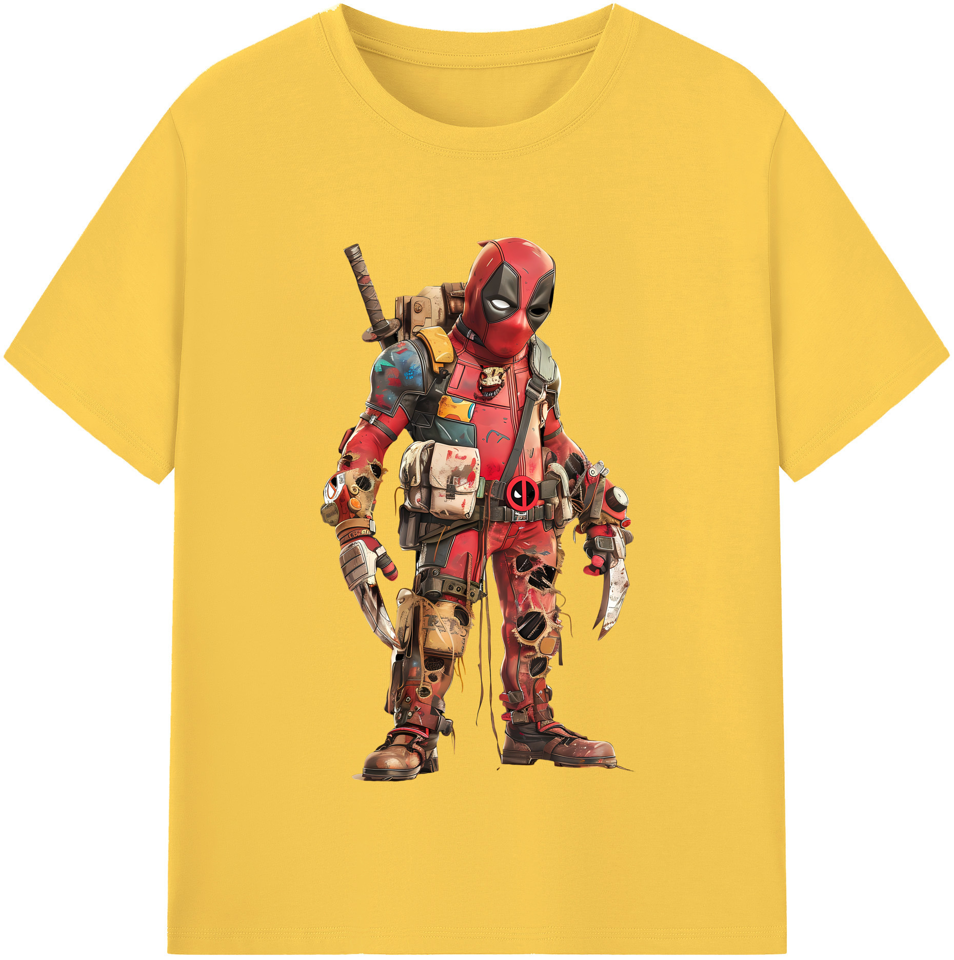 （画像用） Deadpool デッドプール 綿100％半袖Tシャツ（フロントプリント）