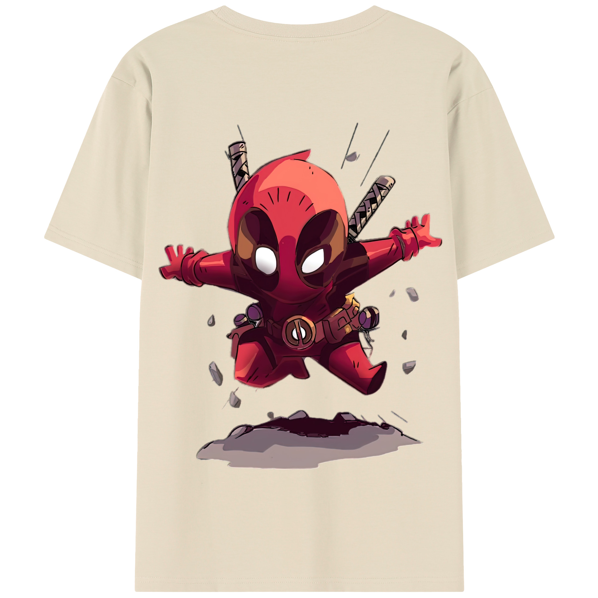 （画像用） Deadpool デッドプール 綿100％半袖Tシャツ（背面プリント）