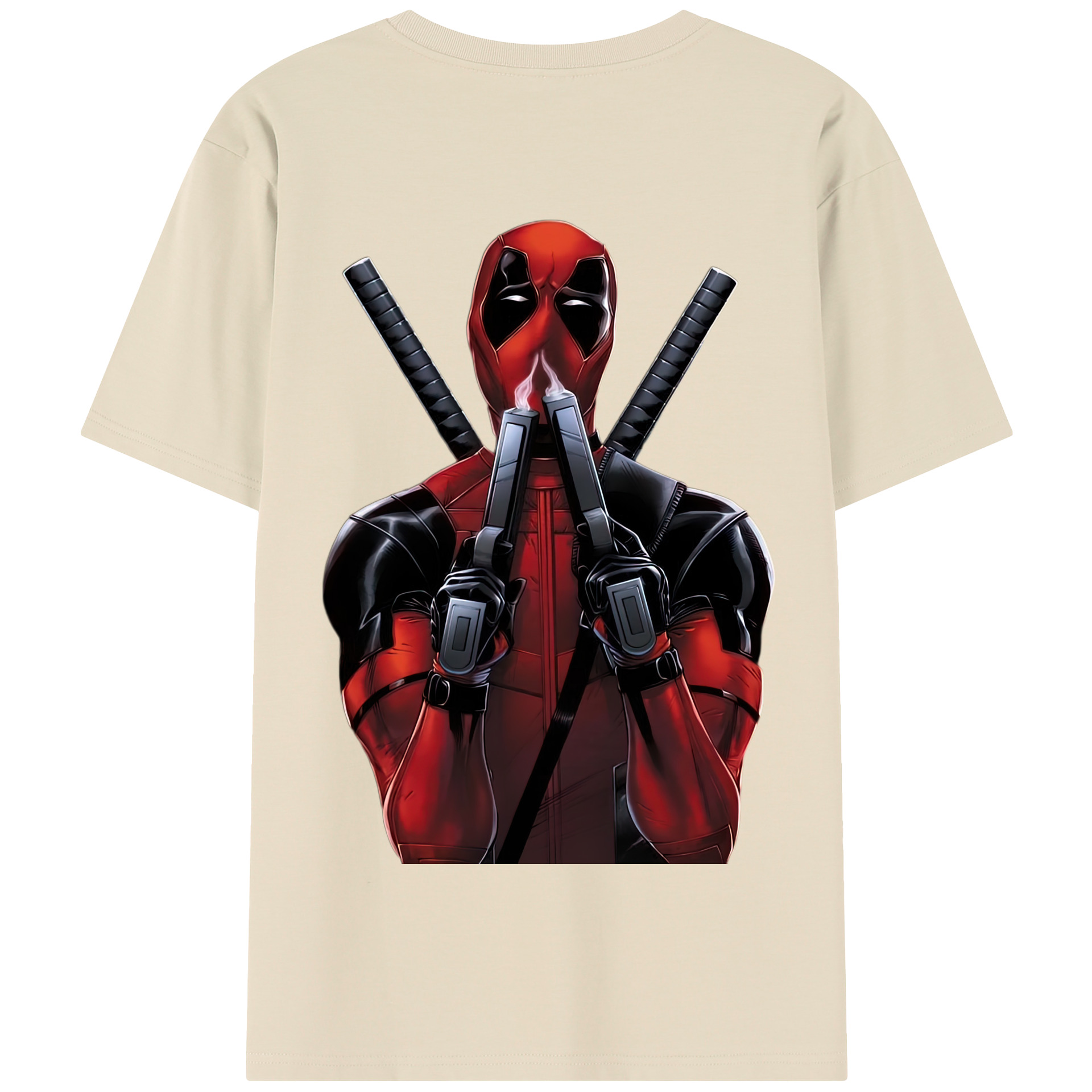 （画像用） Deadpool デッドプール 綿100％半袖Tシャツ（背面プリント）