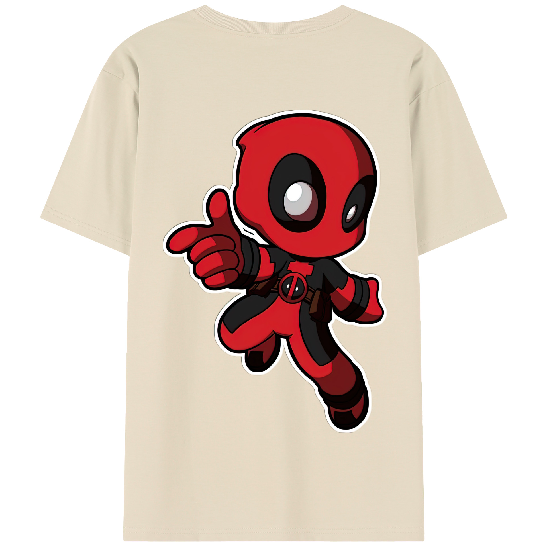 （画像用） Deadpool デッドプール 綿100％半袖Tシャツ（背面プリント）