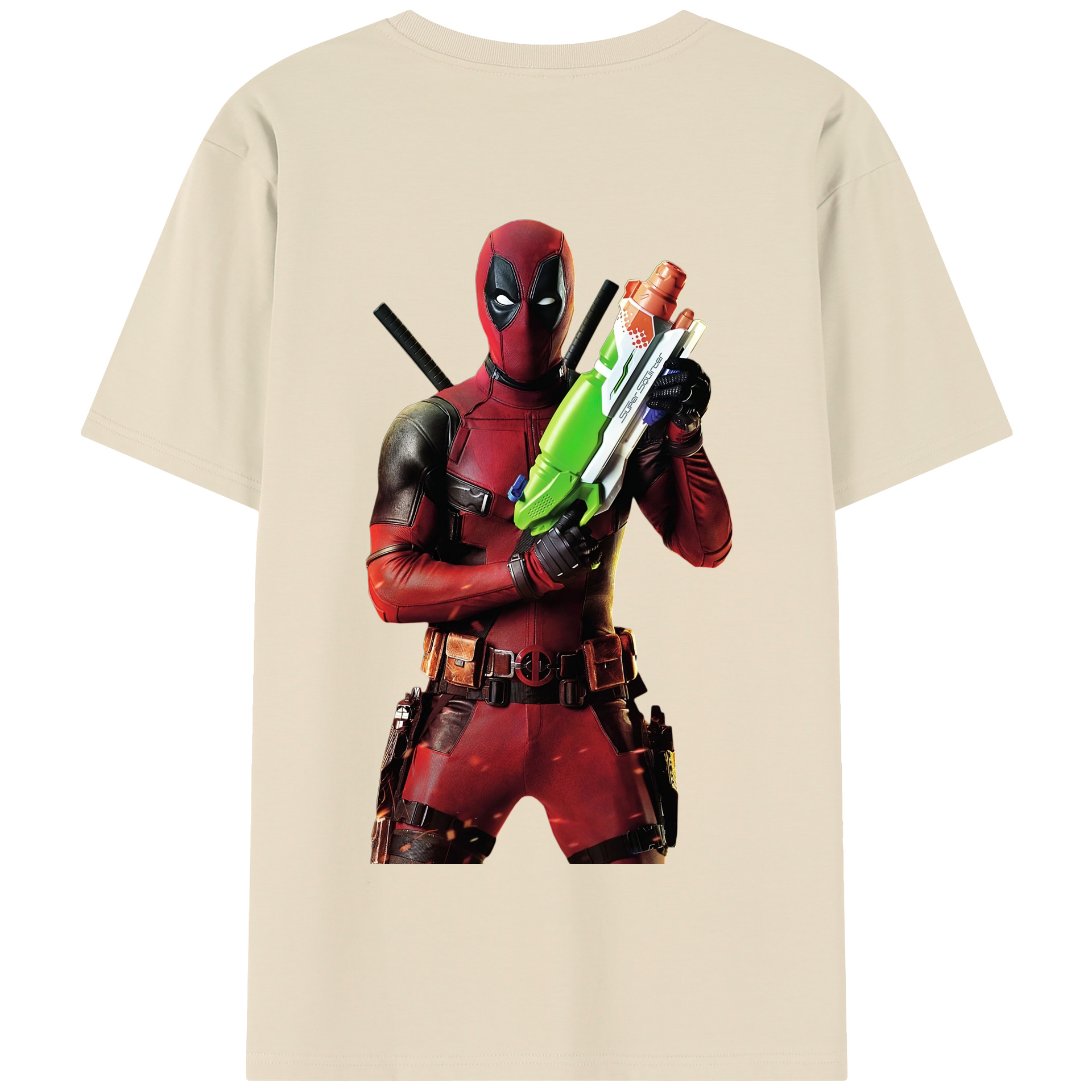 （画像用） Deadpool デッドプール 綿100％半袖Tシャツ（背面プリント）