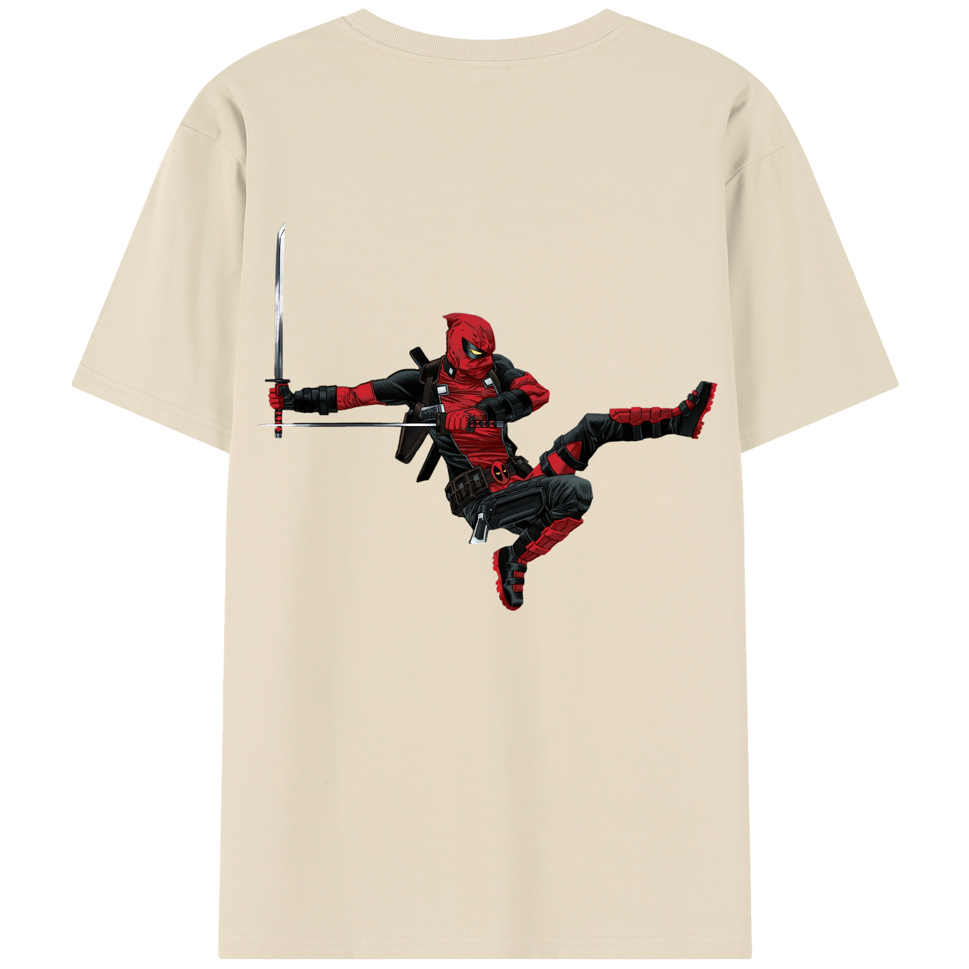 （画像用） Deadpool デッドプール 綿100％半袖Tシャツ（背面プリント）