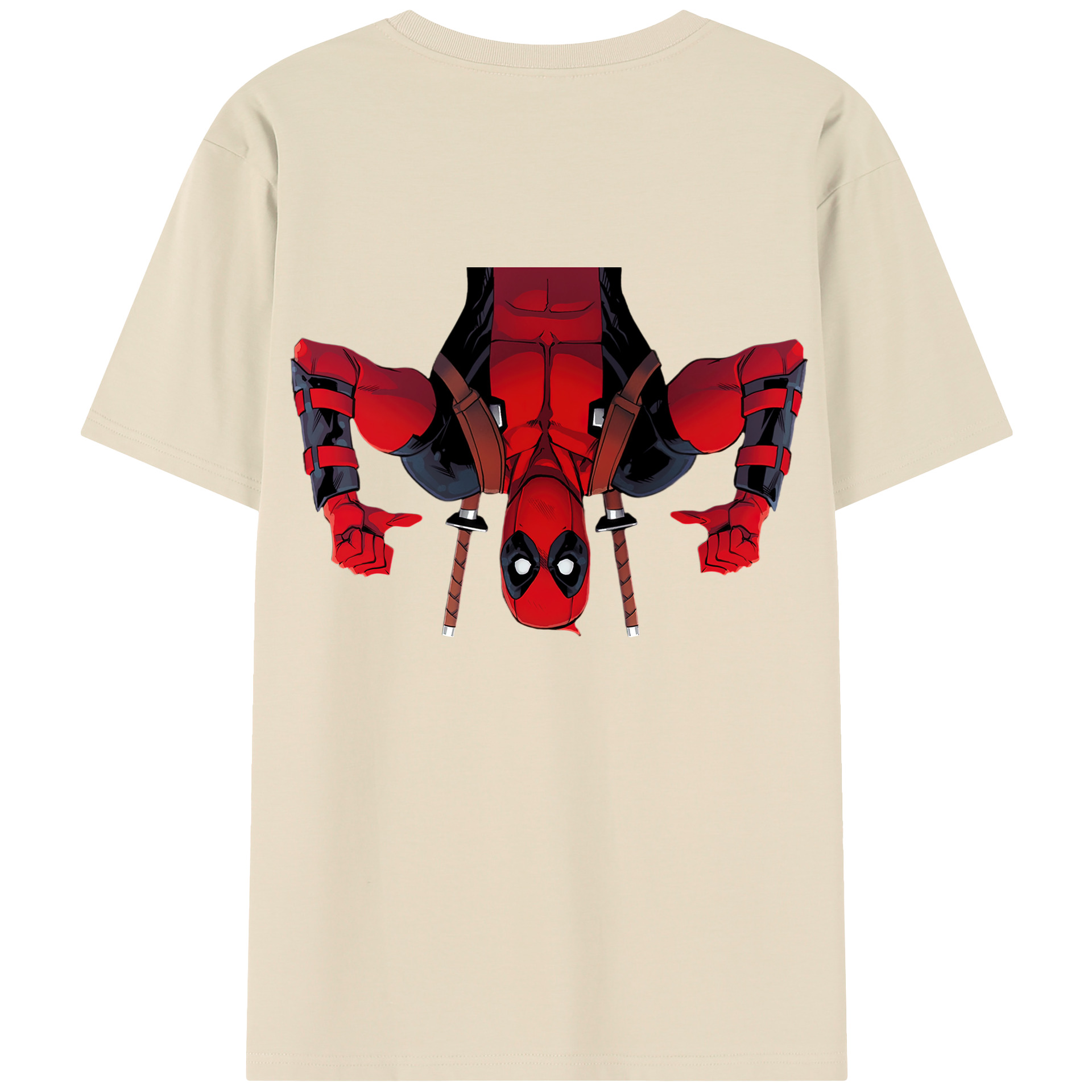 （画像用） Deadpool デッドプール 綿100％半袖Tシャツ（背面プリント）