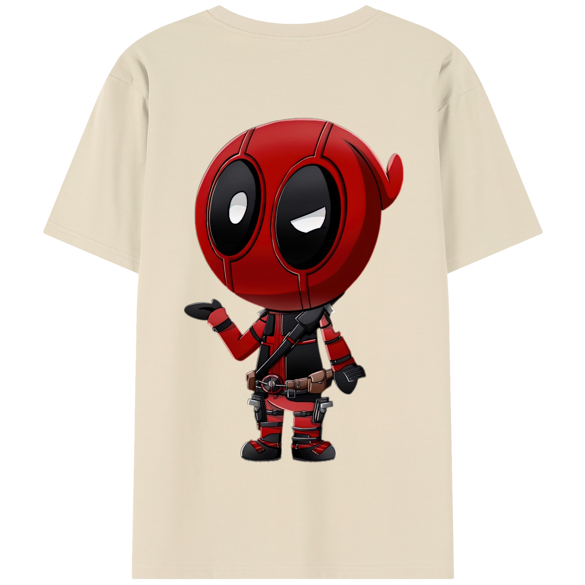 （画像用） Deadpool デッドプール 綿100％半袖Tシャツ（背面プリント）