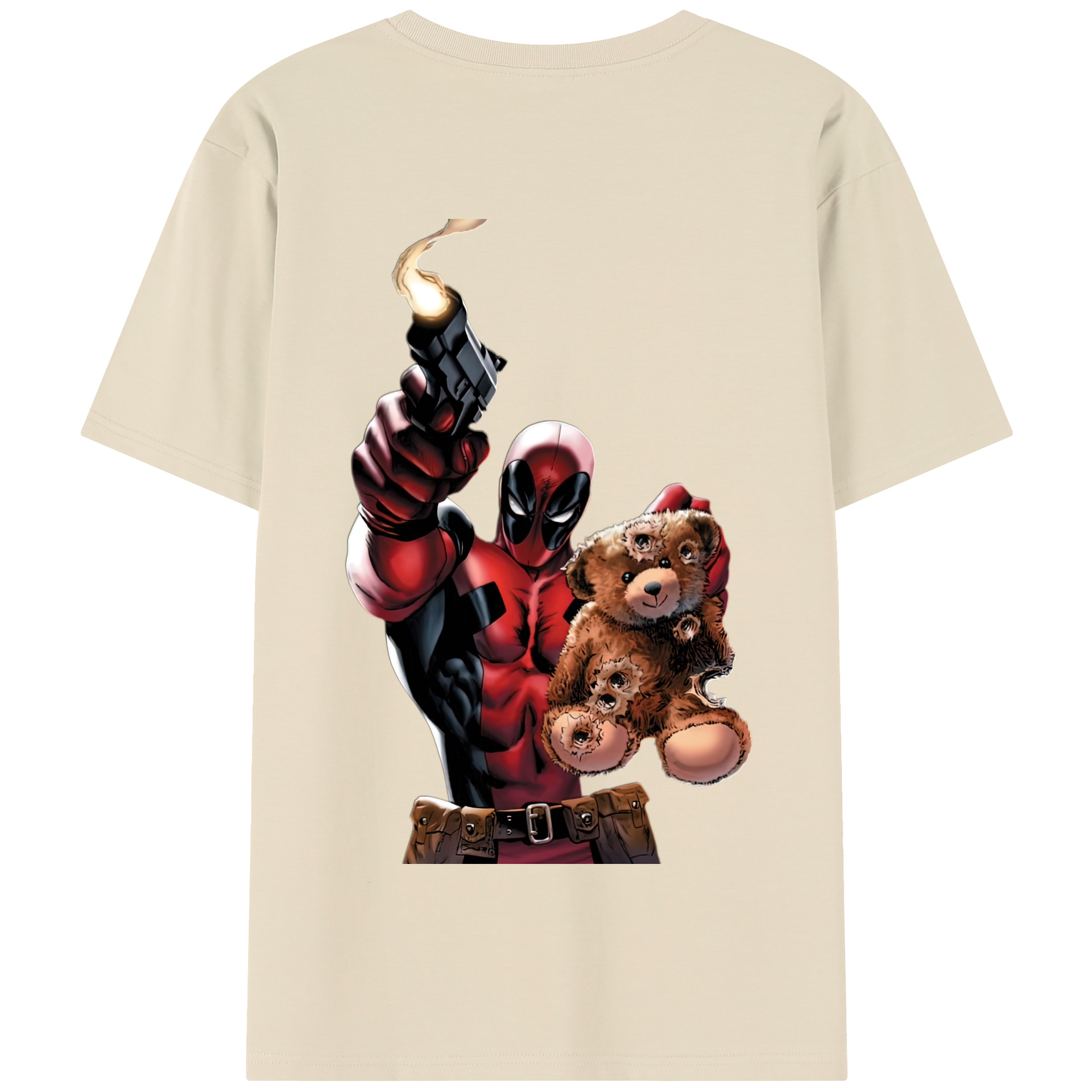 （画像用） Deadpool デッドプール 綿100％半袖Tシャツ（背面プリント）