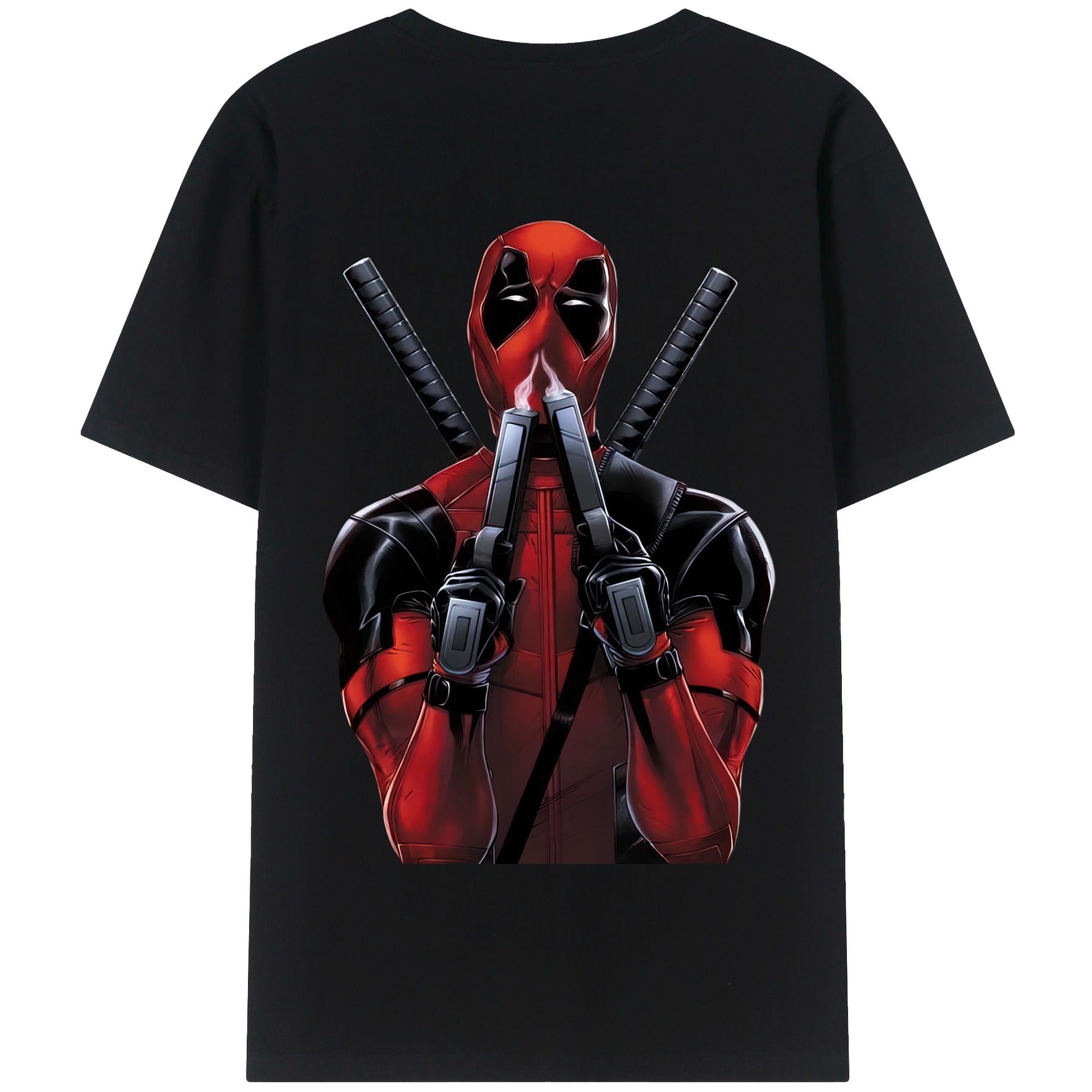 （画像用） Deadpool デッドプール 綿100％半袖Tシャツ（背面プリント）