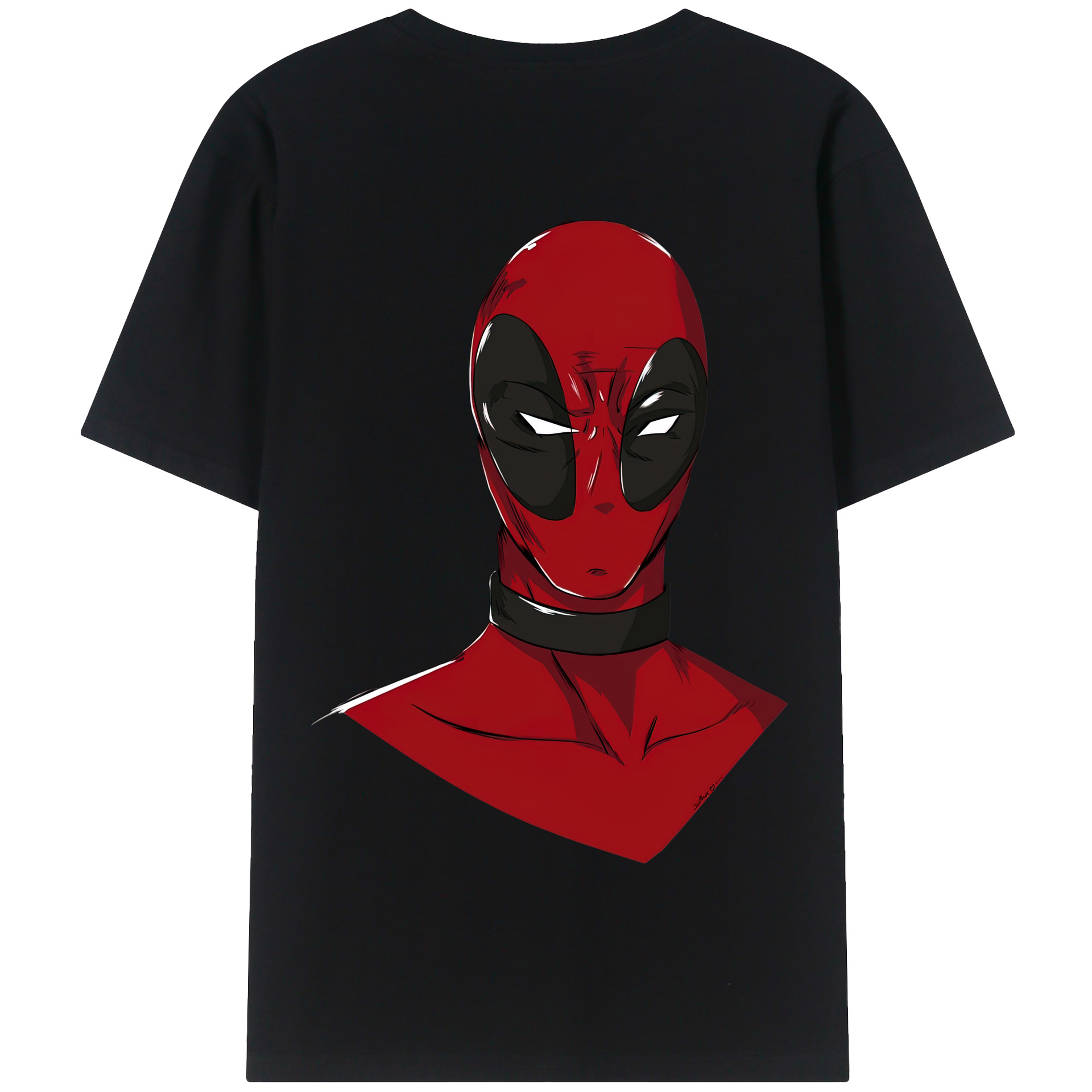 （画像用） Deadpool デッドプール 綿100％半袖Tシャツ（背面プリント）