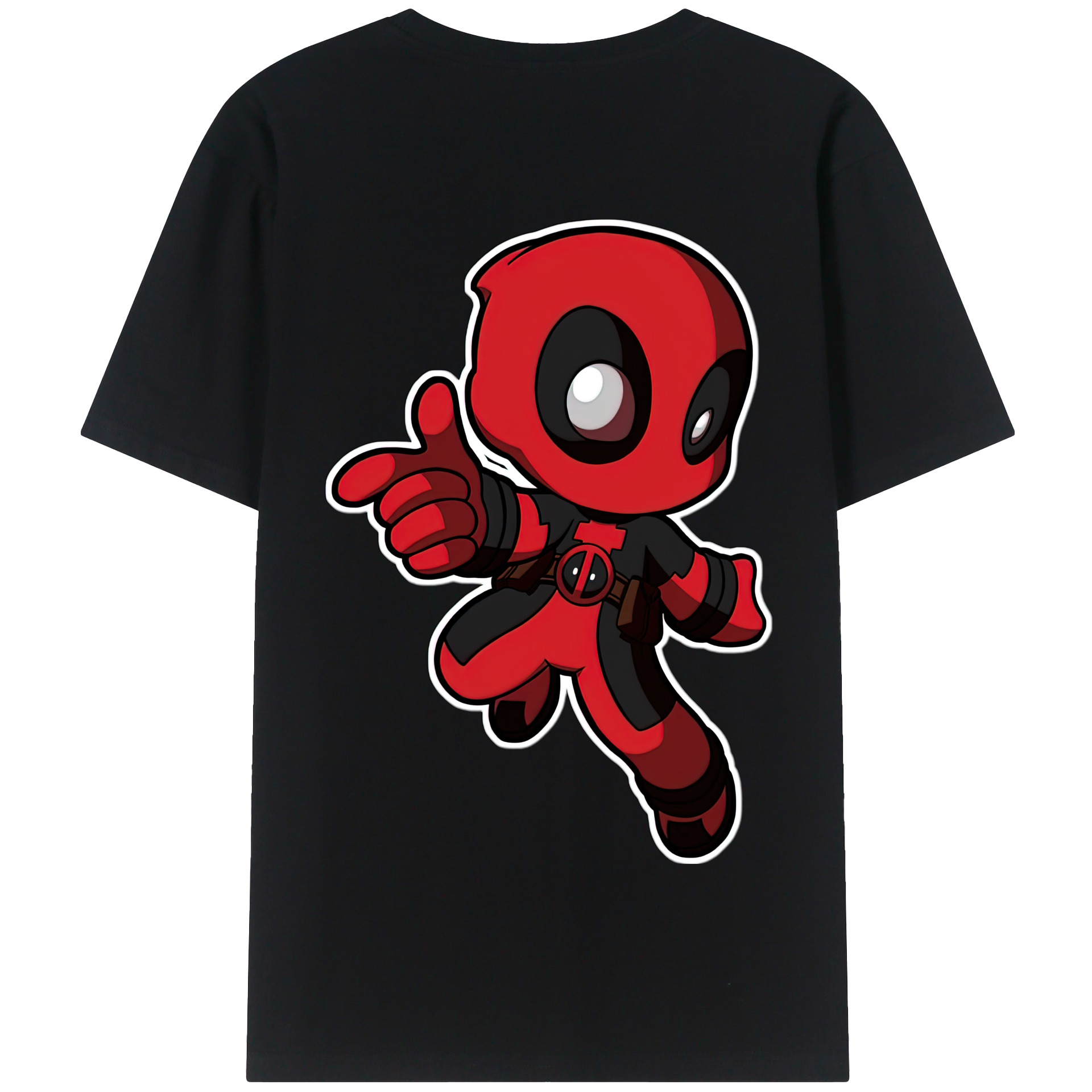（画像用） Deadpool デッドプール 綿100％半袖Tシャツ（背面プリント）