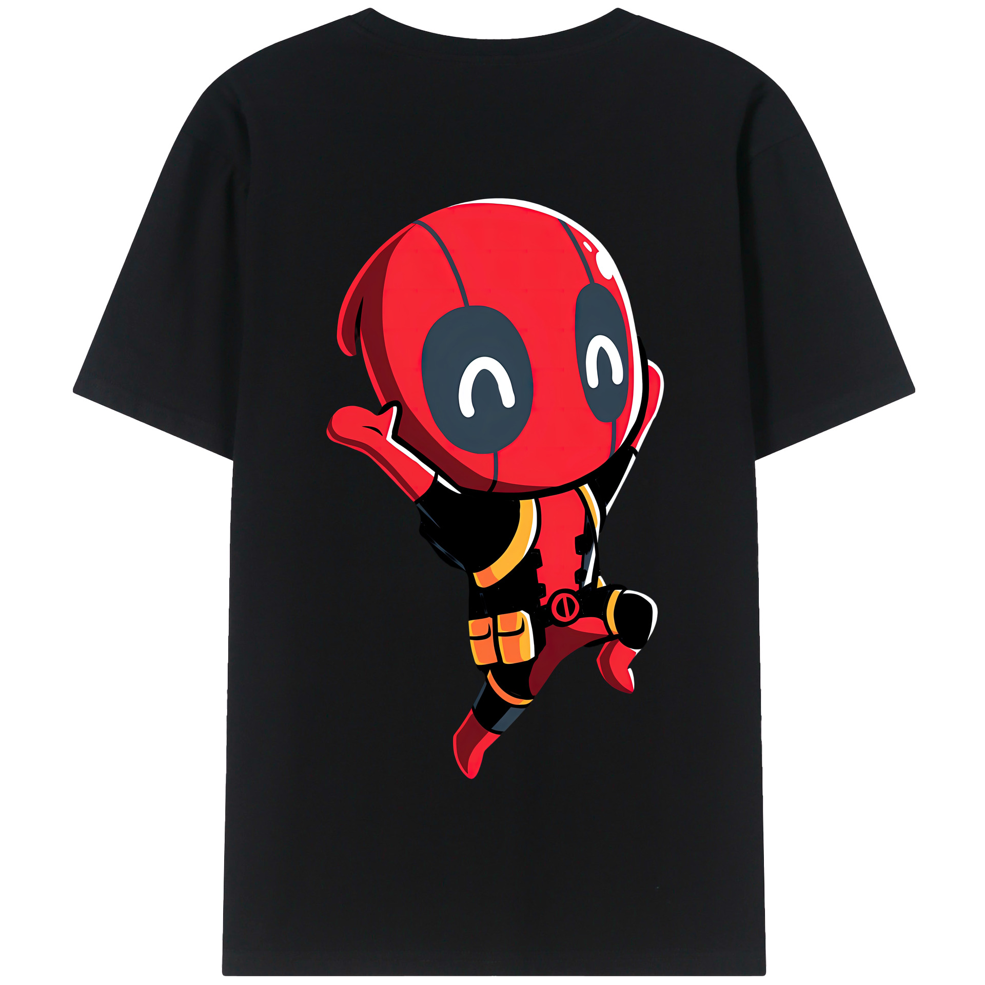 （画像用） Deadpool デッドプール 綿100％半袖Tシャツ（背面プリント）