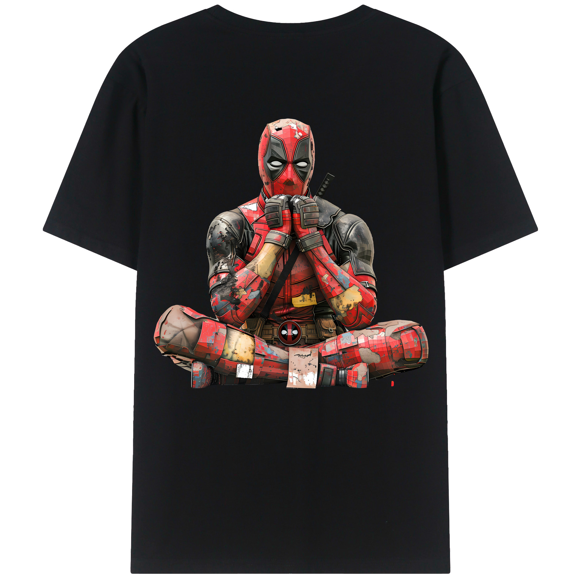（画像用） Deadpool デッドプール 綿100％半袖Tシャツ（背面プリント）