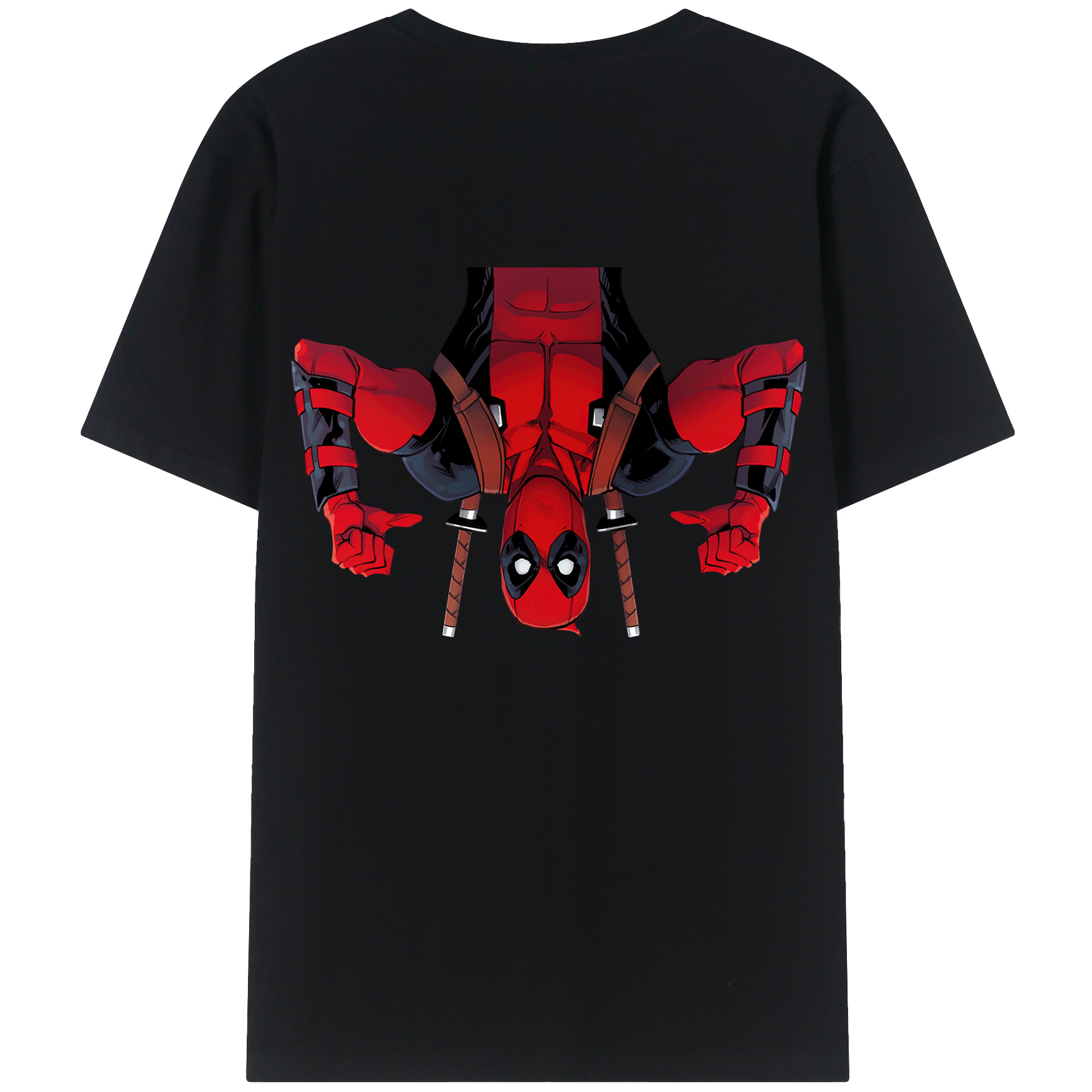 （画像用） Deadpool デッドプール 綿100％半袖Tシャツ（背面プリント）