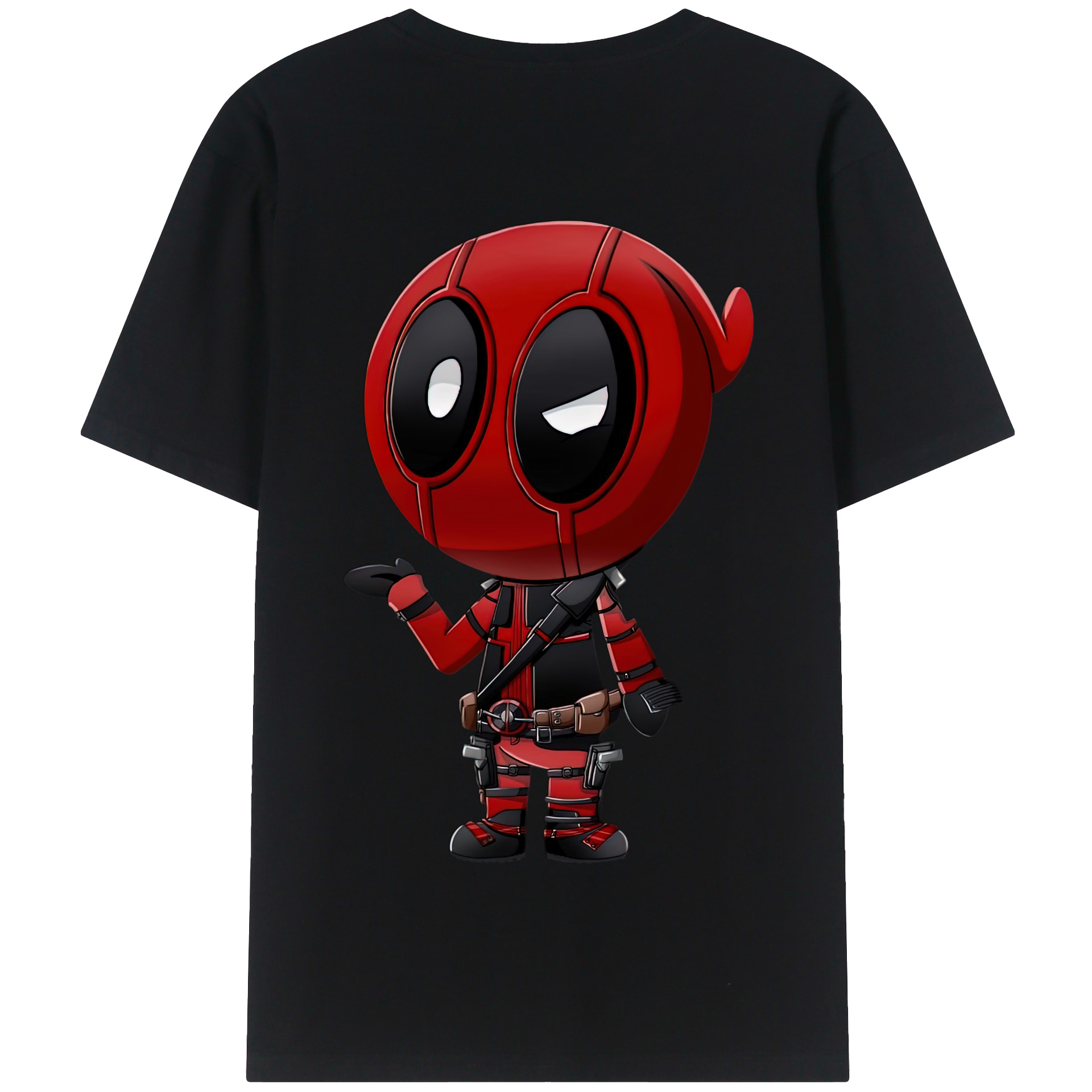 （画像用） Deadpool デッドプール 綿100％半袖Tシャツ（背面プリント）