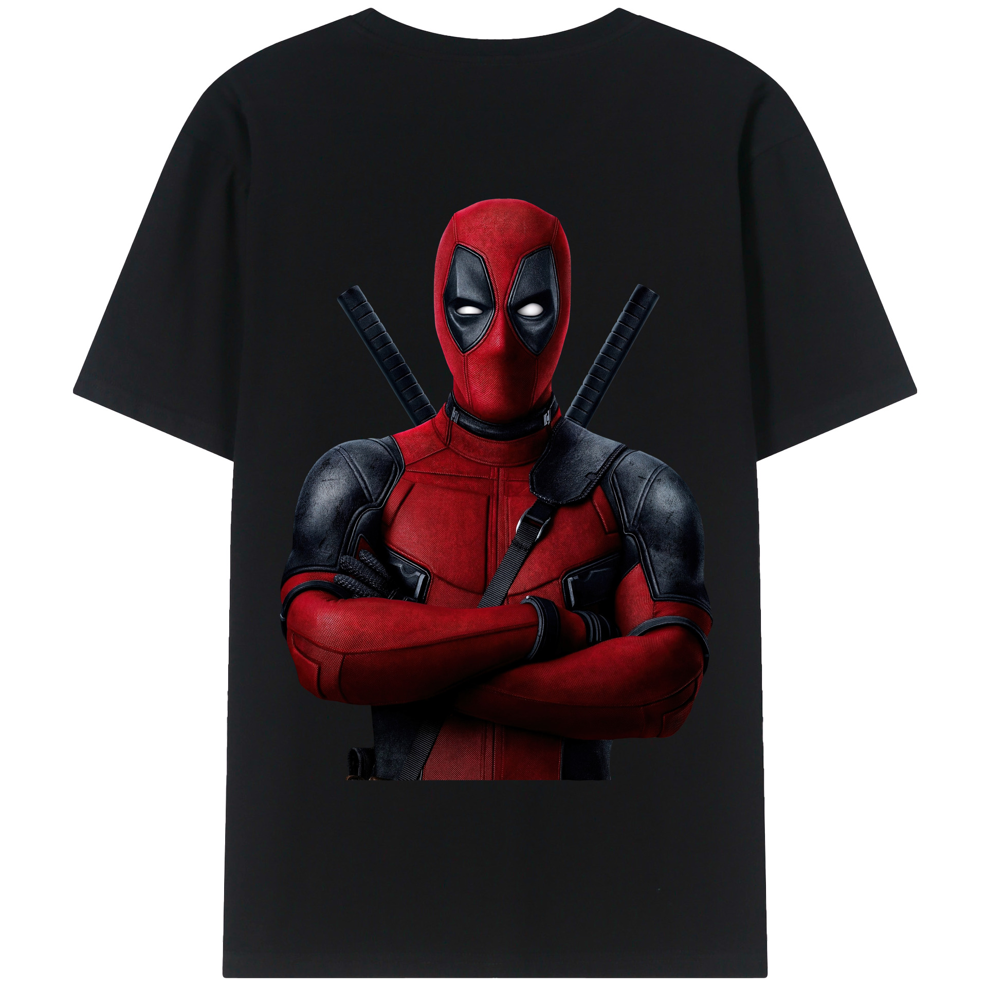 （画像用） Deadpool デッドプール 綿100％半袖Tシャツ（背面プリント）