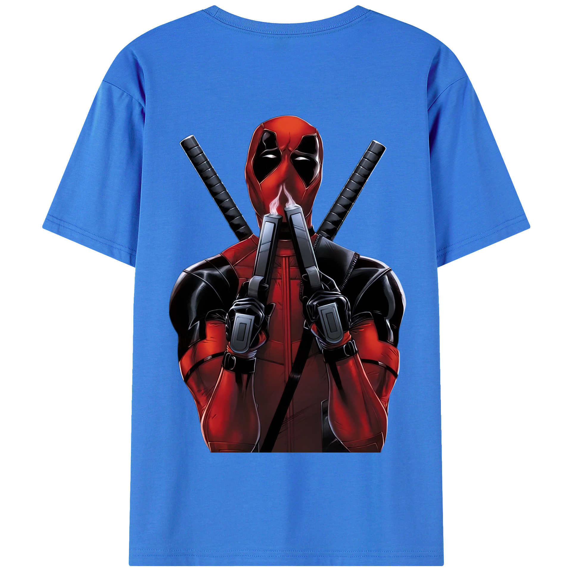 （画像用） Deadpool デッドプール 綿100％半袖Tシャツ（背面プリント）