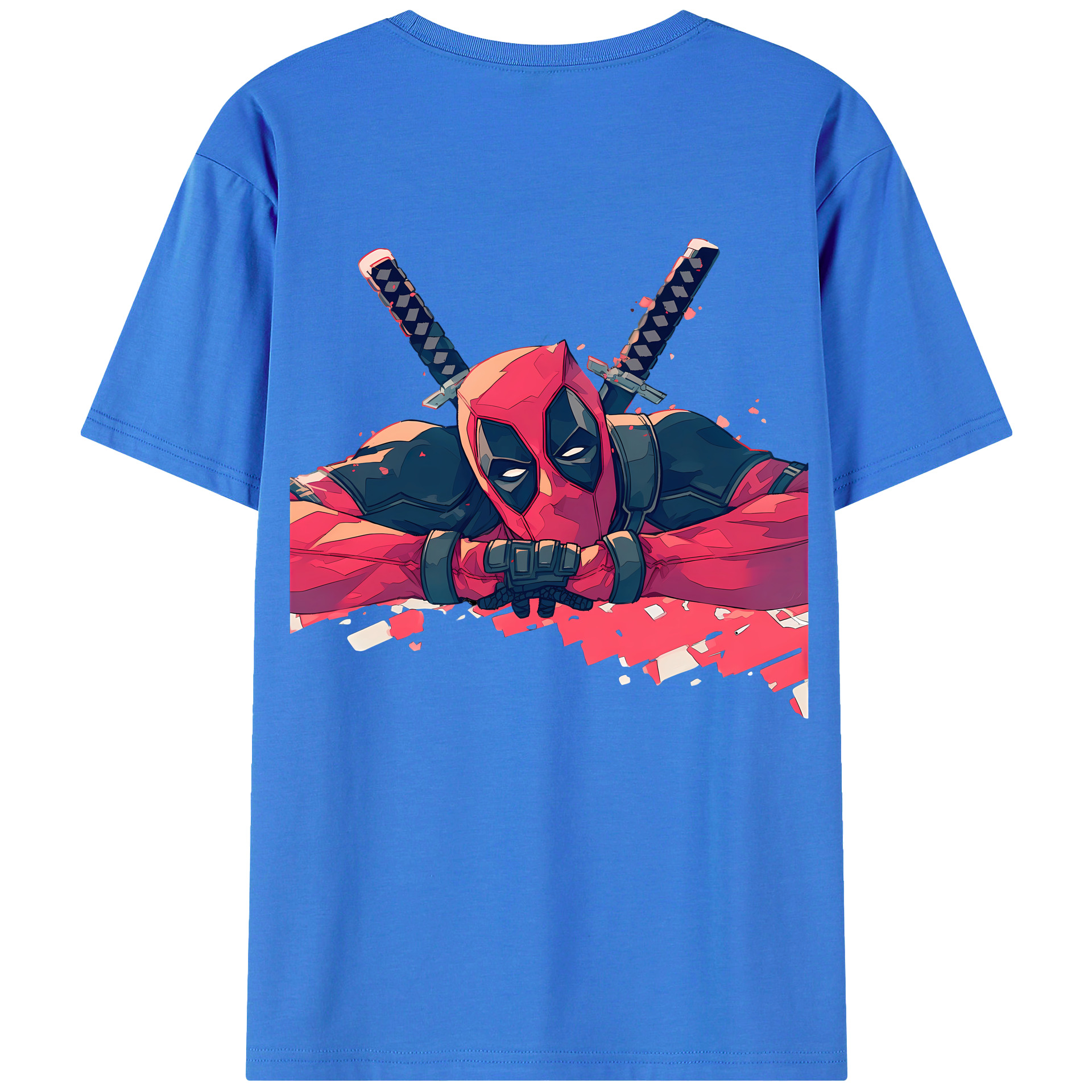 （画像用） Deadpool デッドプール 綿100％半袖Tシャツ（背面プリント）