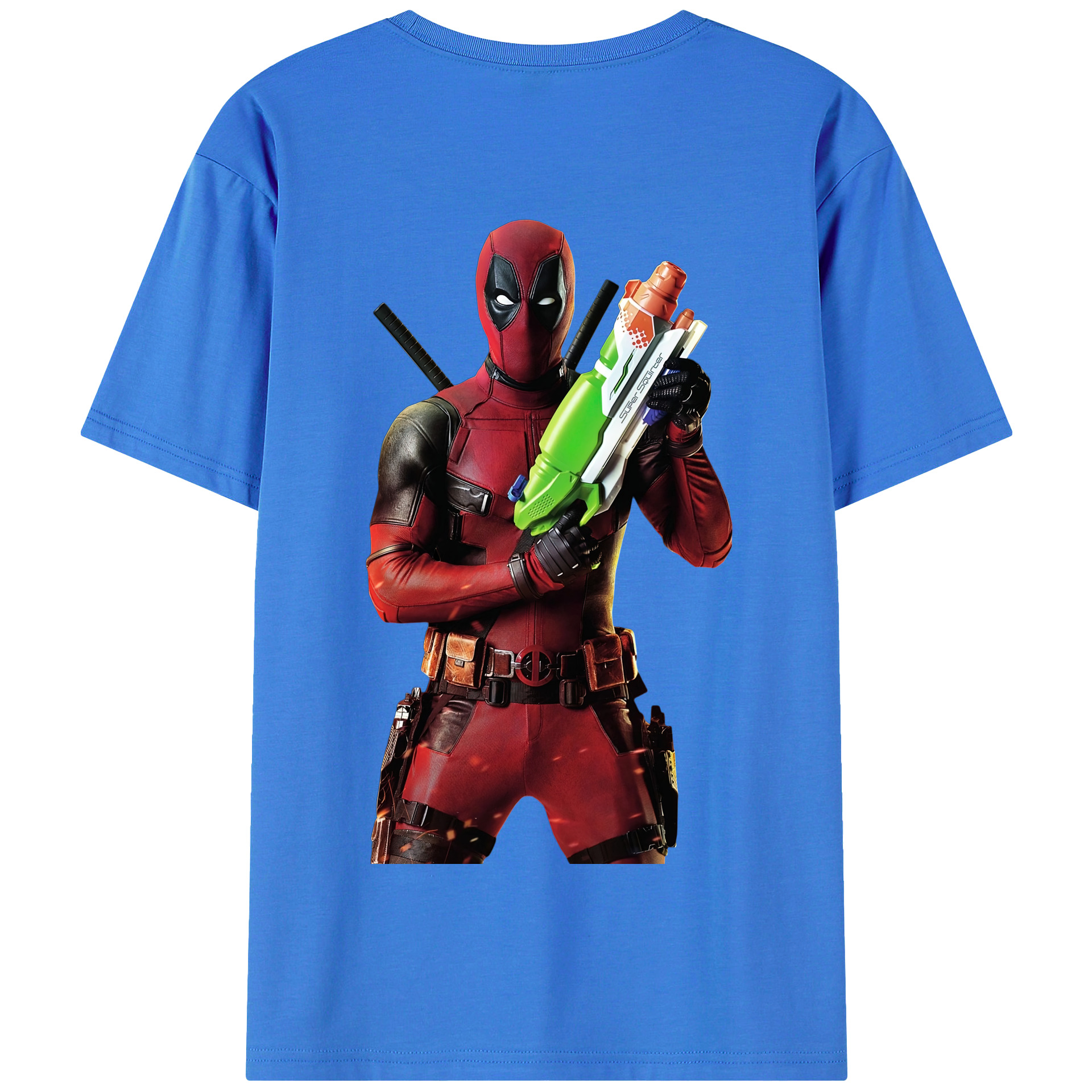 （画像用） Deadpool デッドプール 綿100％半袖Tシャツ（背面プリント）