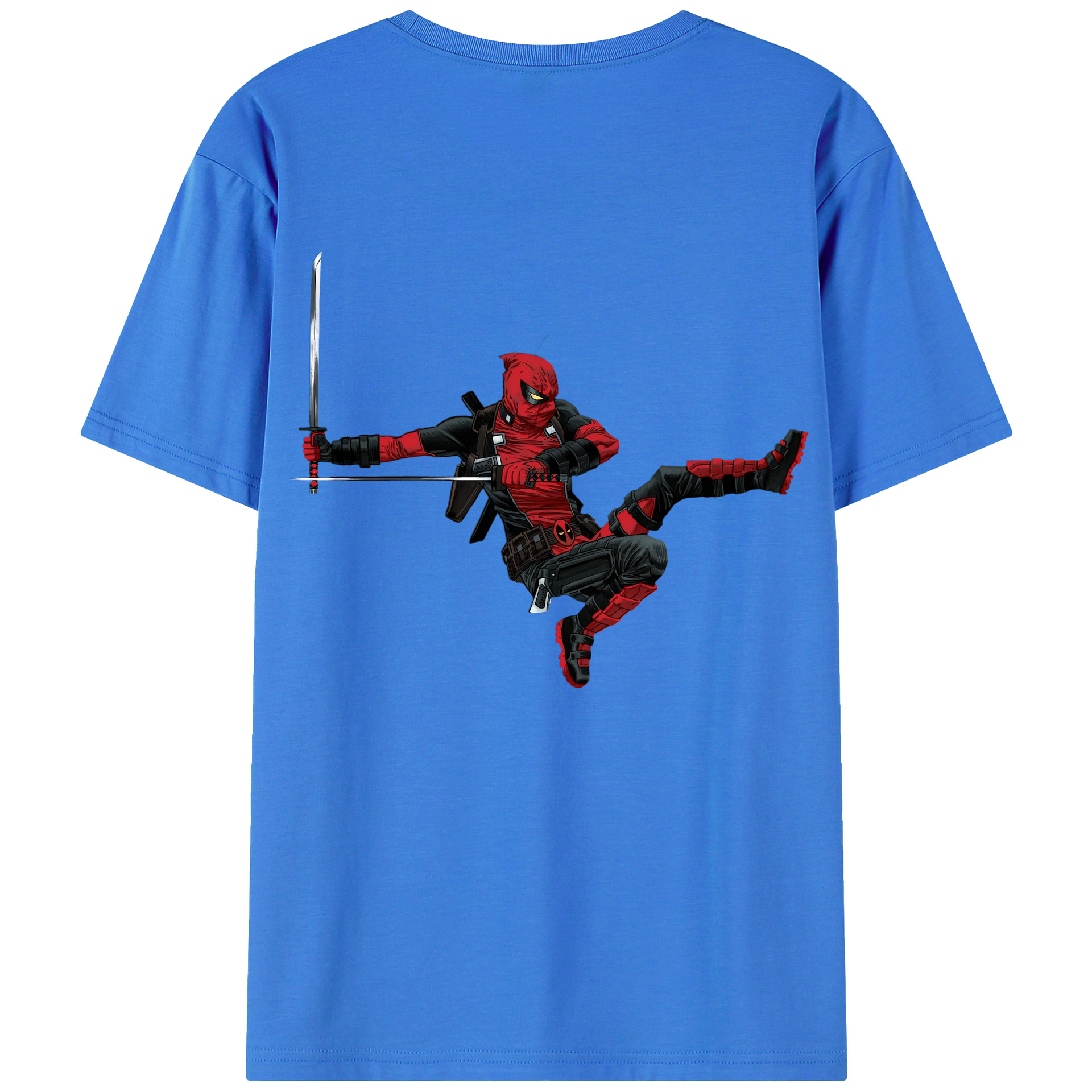 （画像用） Deadpool デッドプール 綿100％半袖Tシャツ（背面プリント）