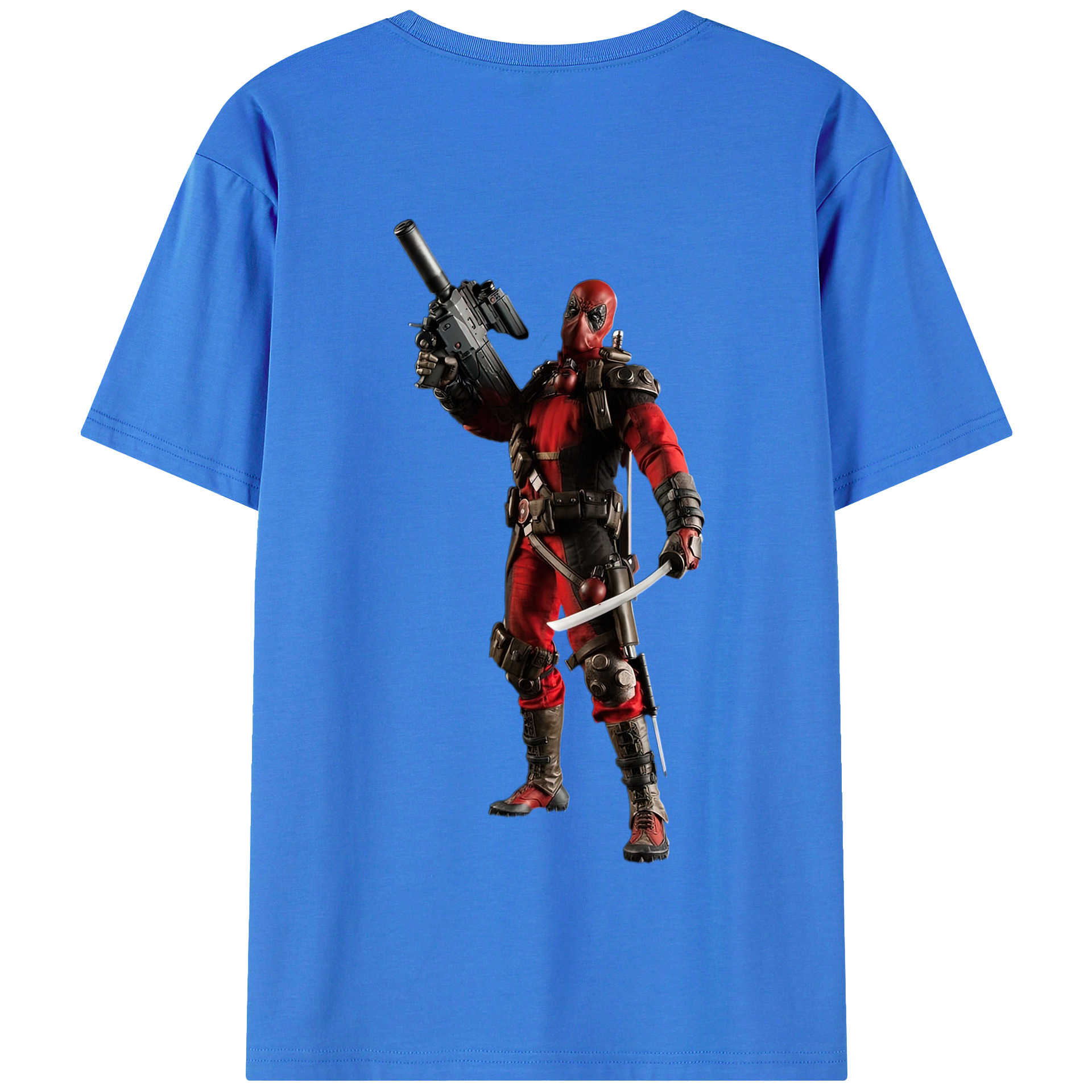 （画像用） Deadpool デッドプール 綿100％半袖Tシャツ（背面プリント）