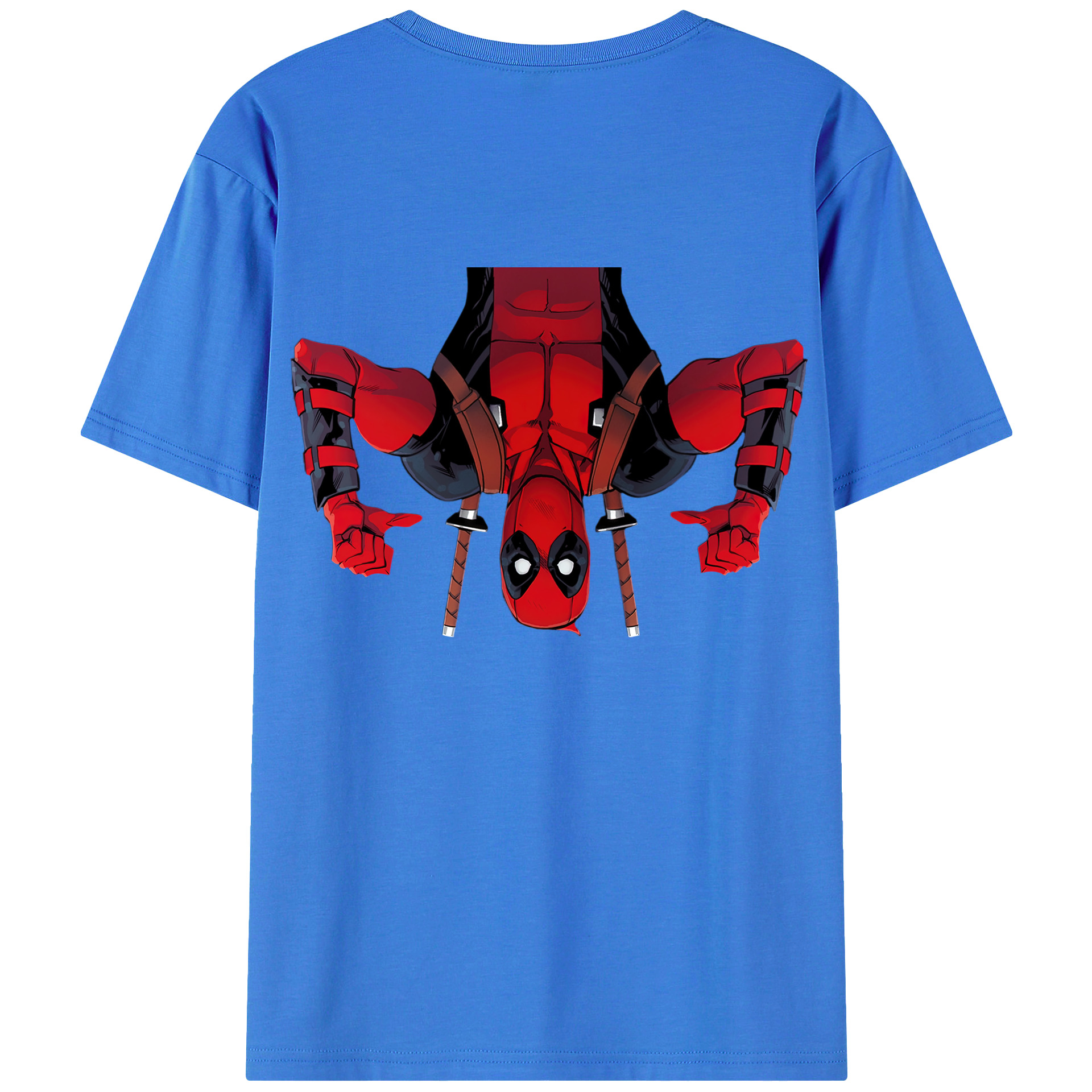 （画像用） Deadpool デッドプール 綿100％半袖Tシャツ（背面プリント）