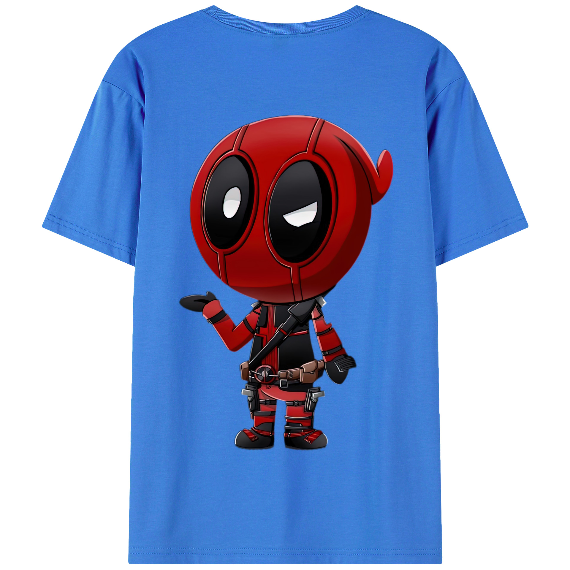 （画像用） Deadpool デッドプール 綿100％半袖Tシャツ（背面プリント）