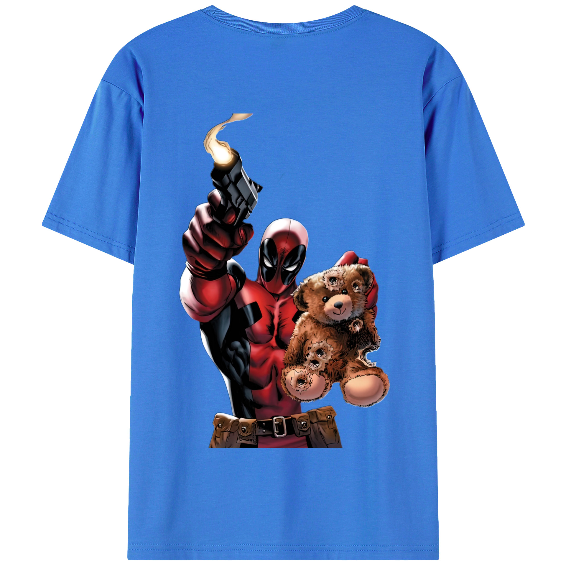 （画像用） Deadpool デッドプール 綿100％半袖Tシャツ（背面プリント）