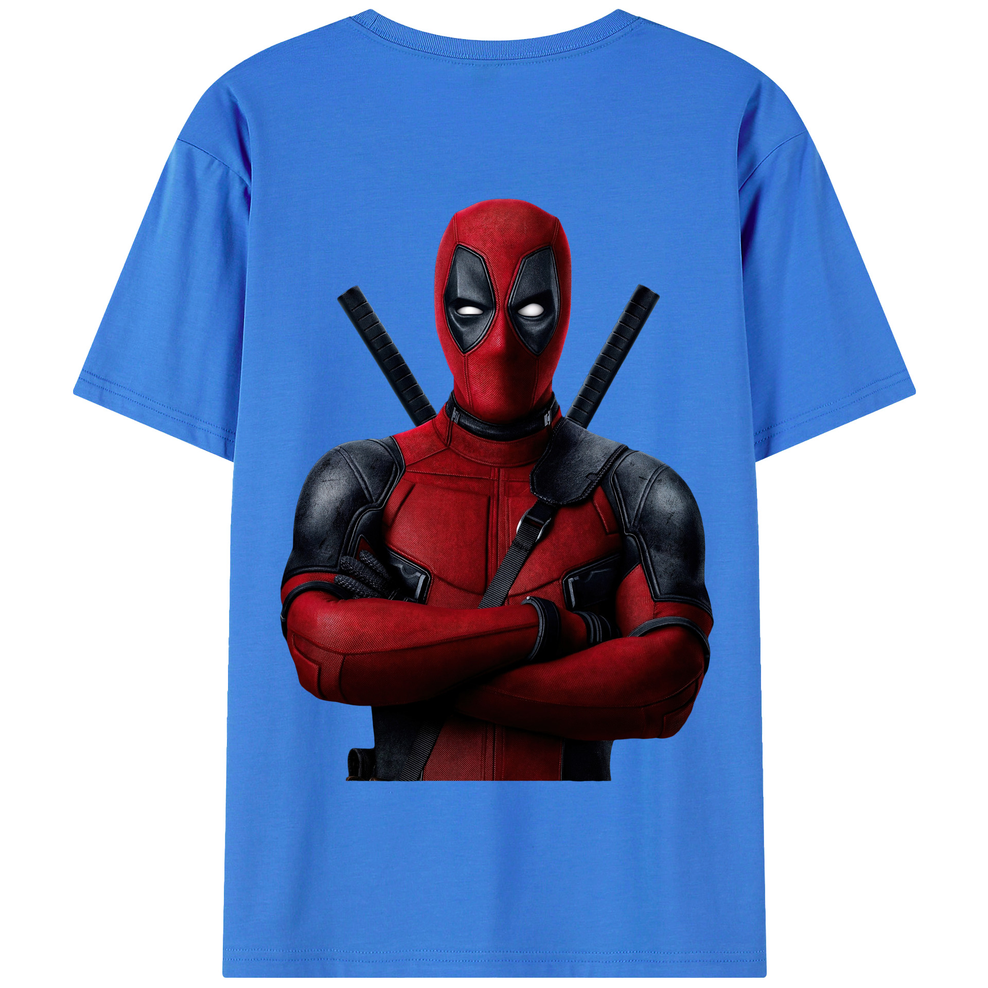 （画像用） Deadpool デッドプール 綿100％半袖Tシャツ（背面プリント）