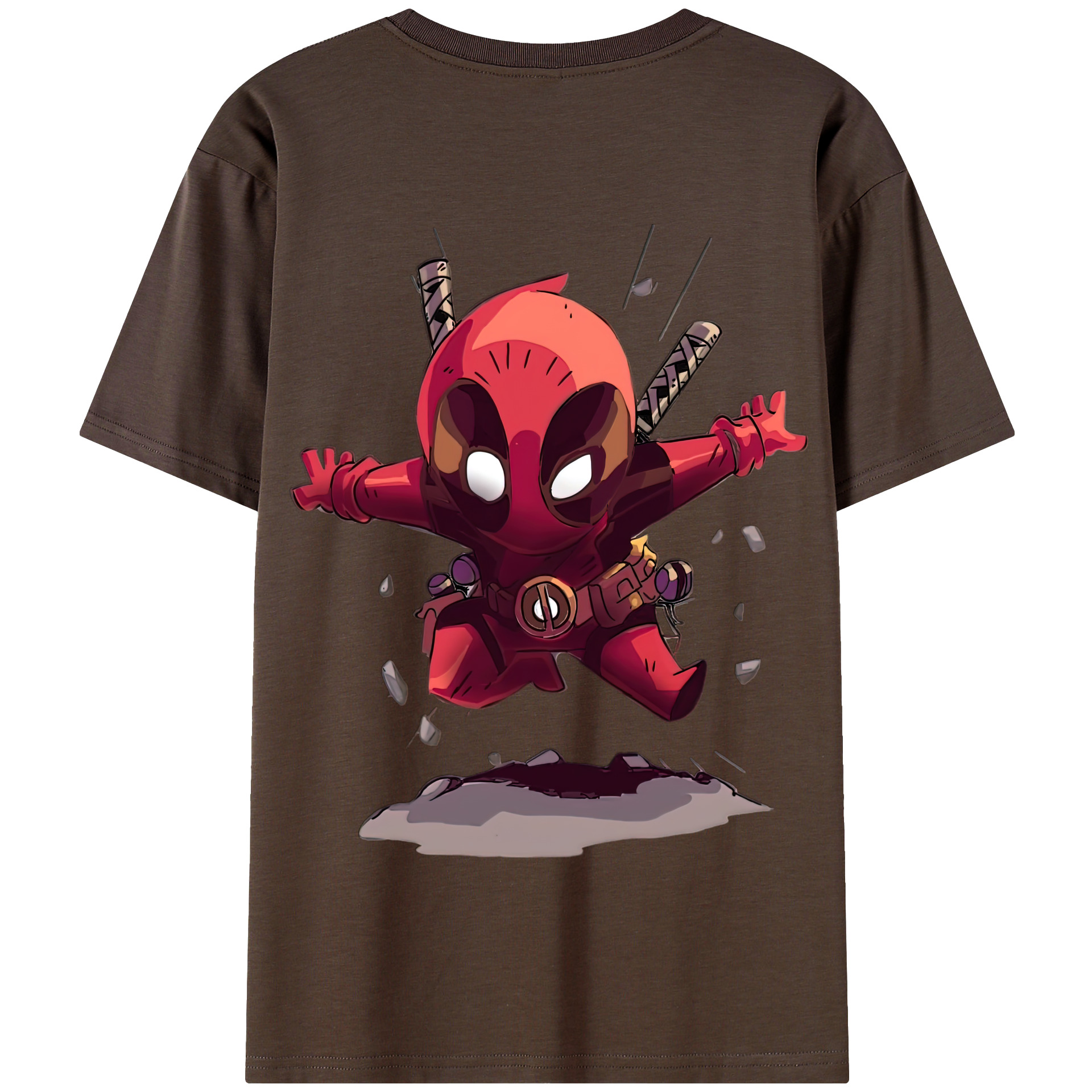 （画像用） Deadpool デッドプール 綿100％半袖Tシャツ（背面プリント）