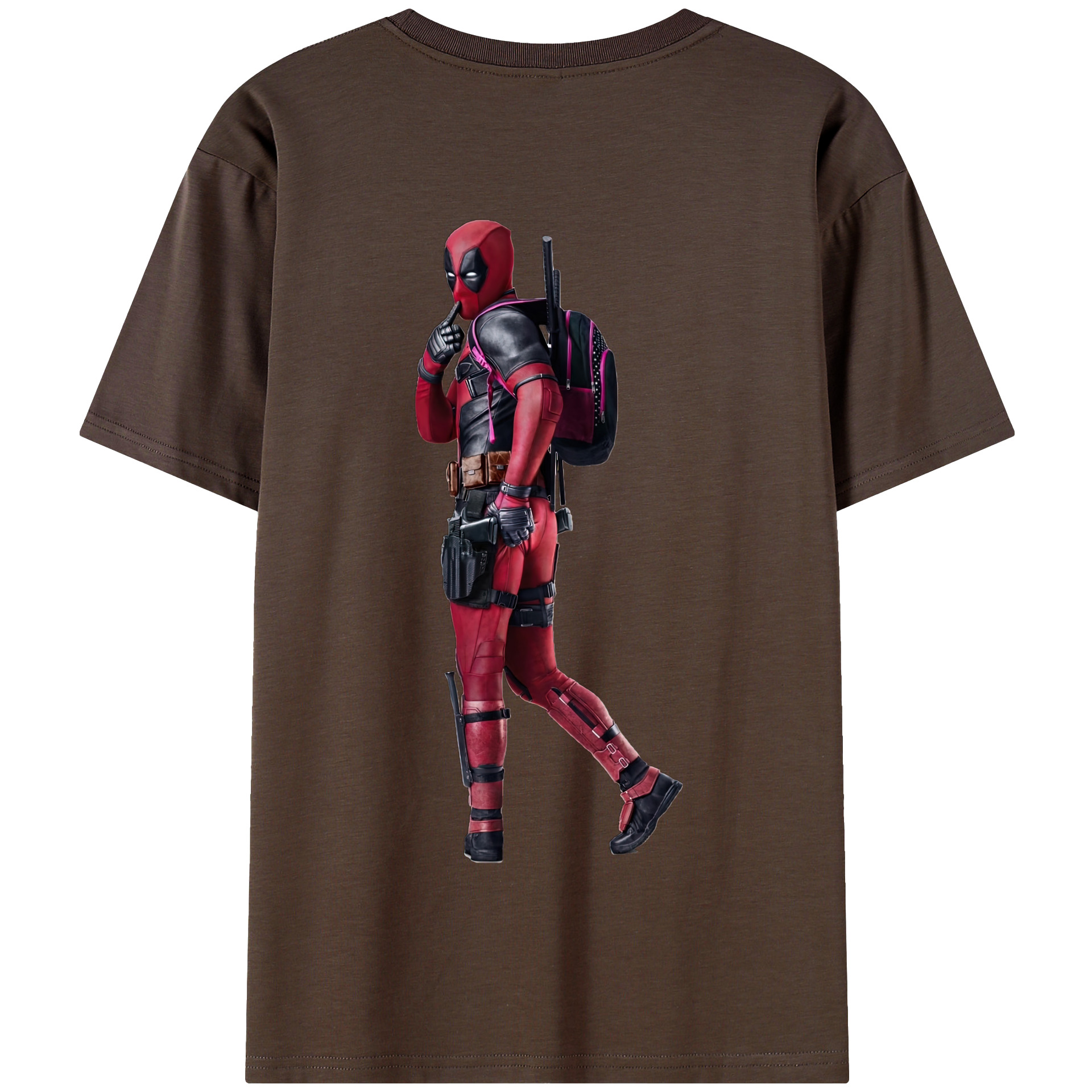 （画像用） Deadpool デッドプール 綿100％半袖Tシャツ（背面プリント）