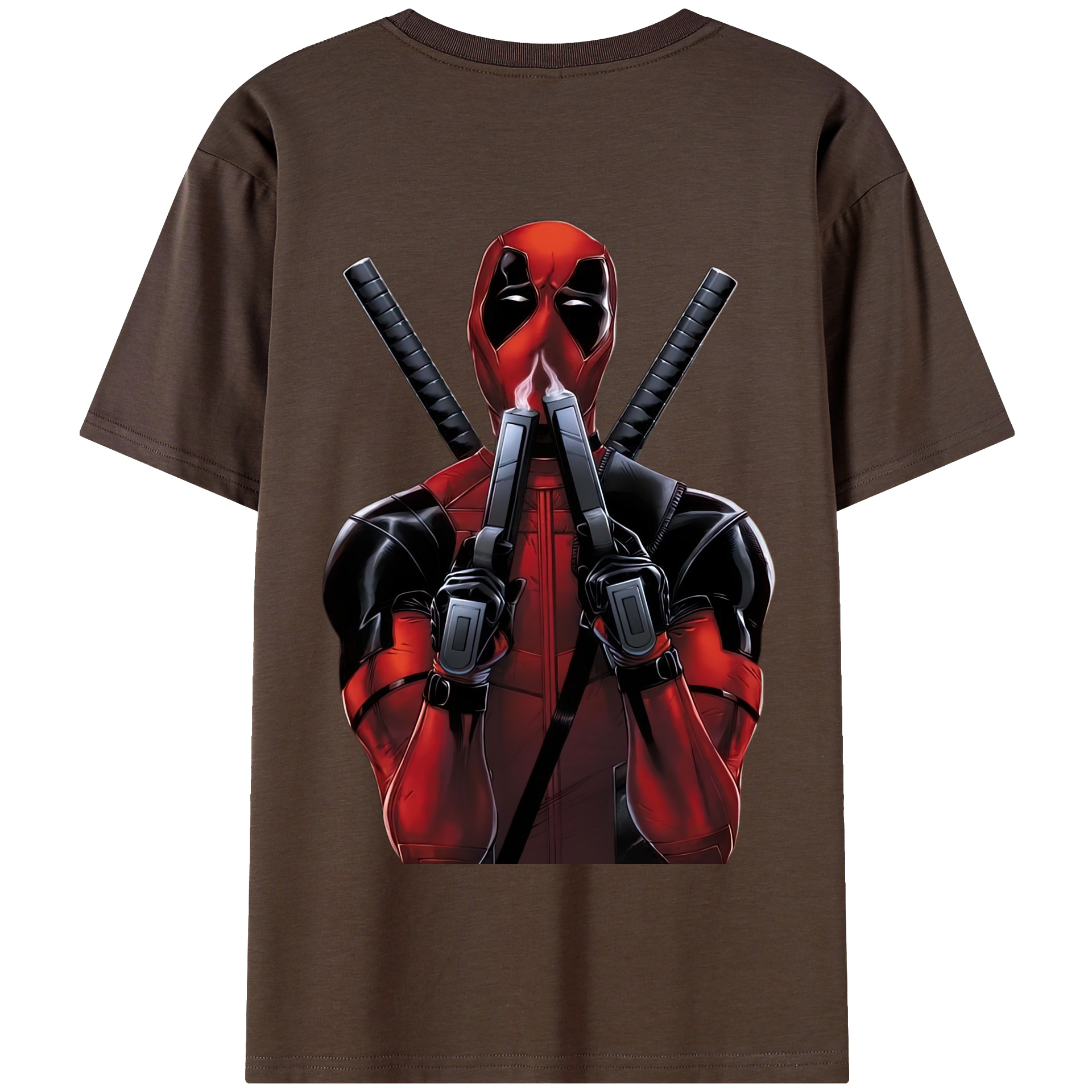（画像用） Deadpool デッドプール 綿100％半袖Tシャツ（背面プリント）