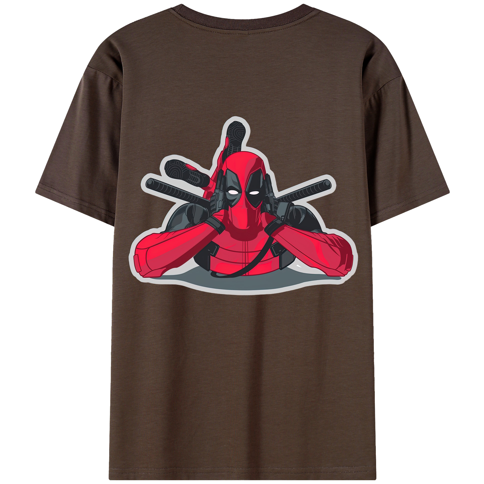（画像用） Deadpool デッドプール 綿100％半袖Tシャツ（背面プリント）