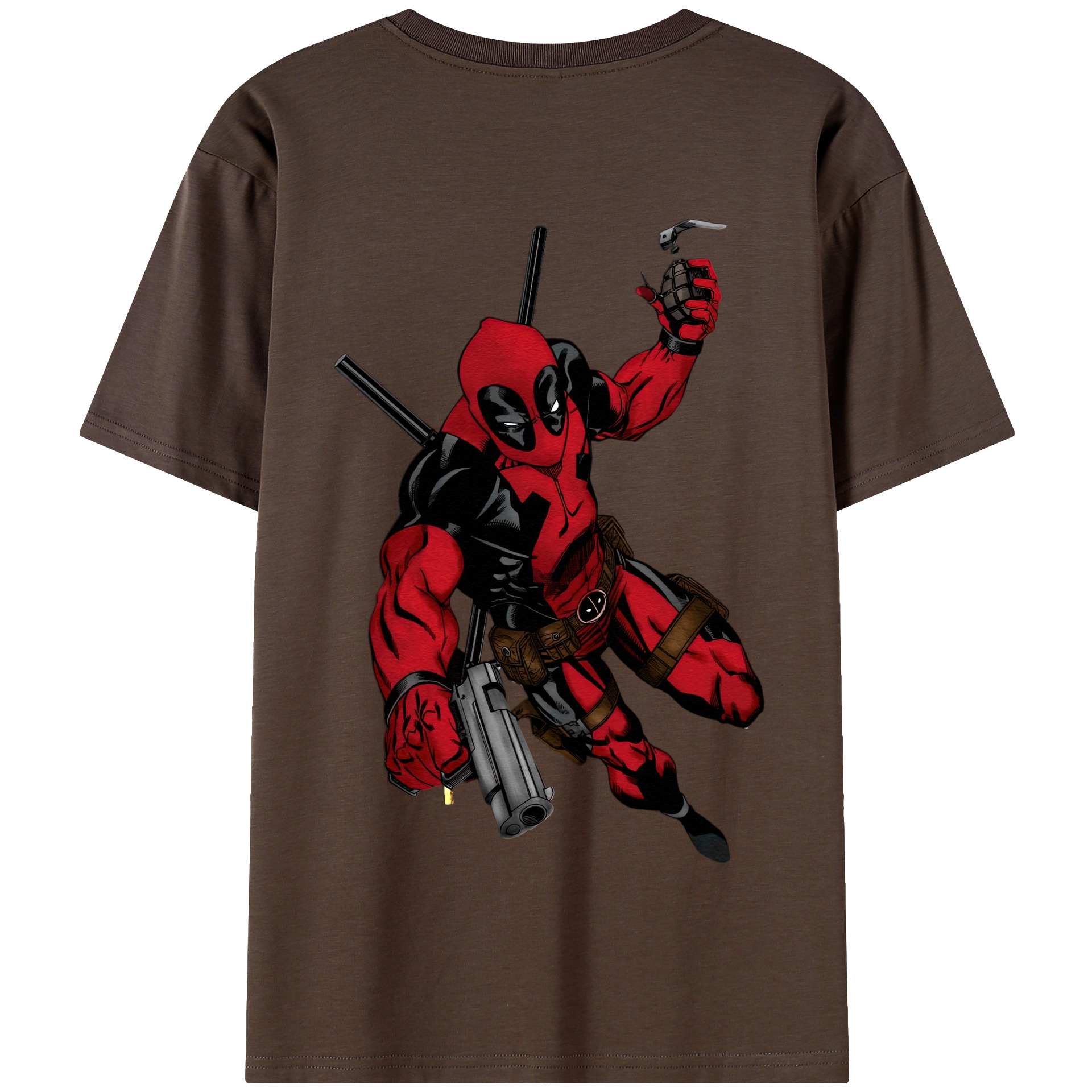 （画像用） Deadpool デッドプール 綿100％半袖Tシャツ（背面プリント）
